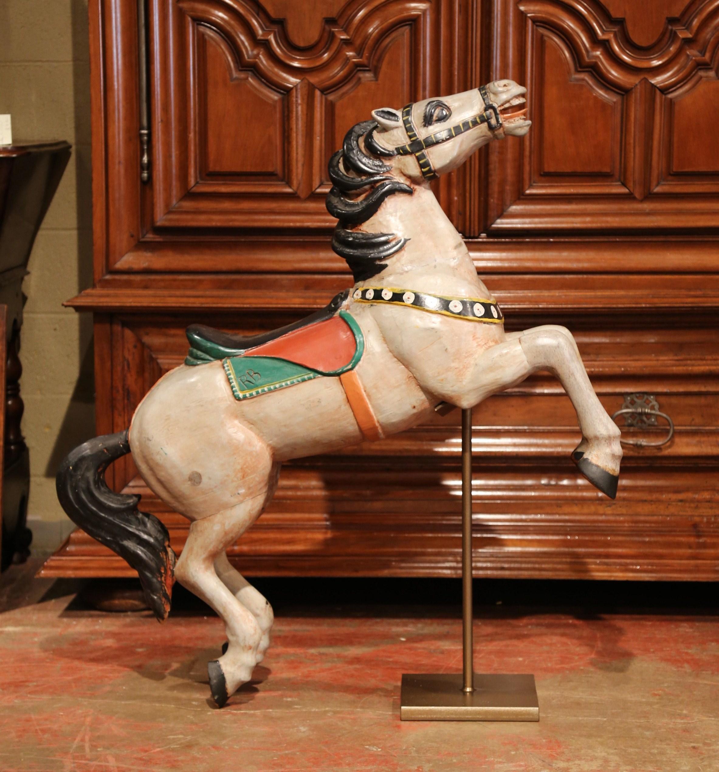 carousel horse on stand