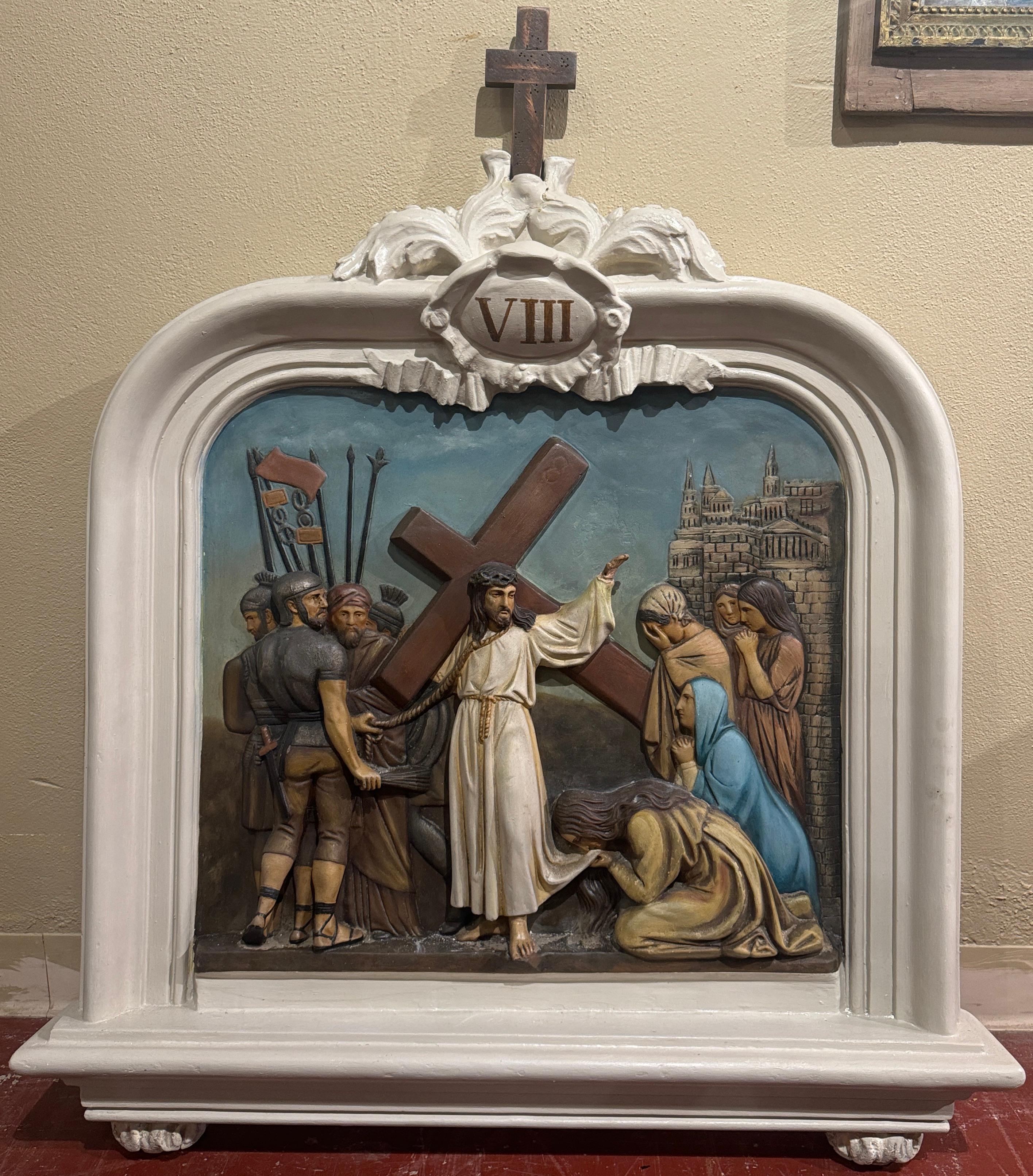 19th Century French Carved Painted 
