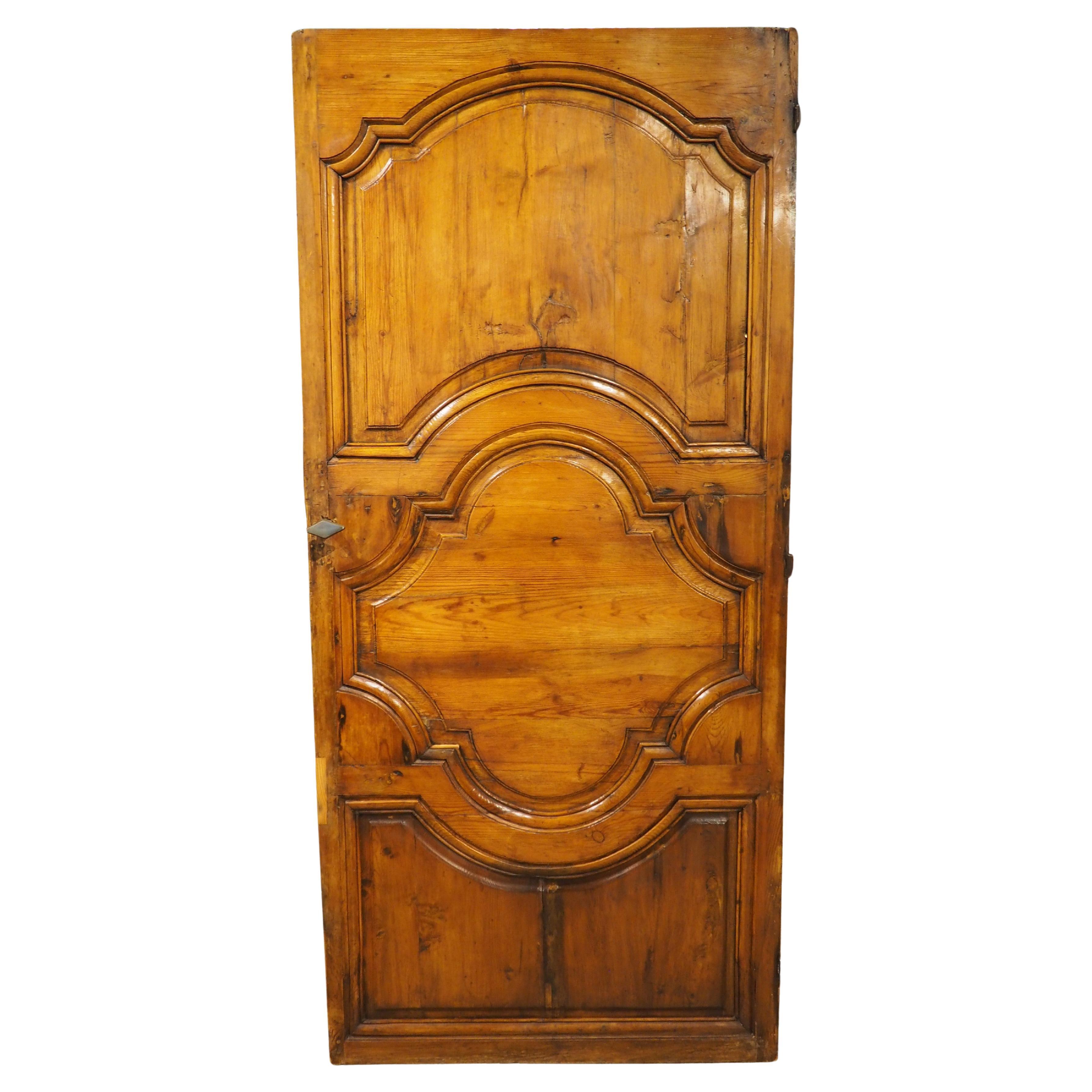 Porte d'intérieur en pin sculpté de Marseille, 19e siècle