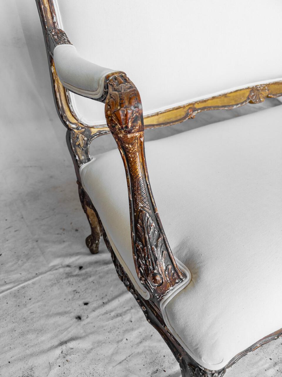 19th Century French Carved Settee For Sale 5