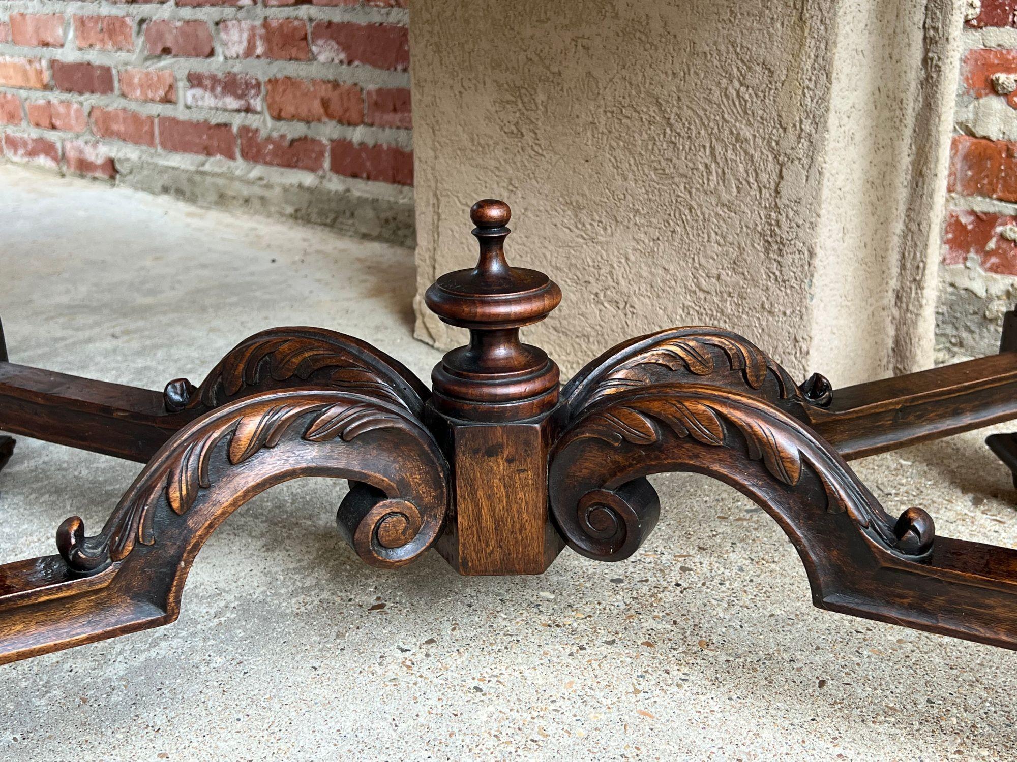 Antique French Carved Walnut Cabinet Wine Bar Renaissance Bookcase c1890 For Sale 4