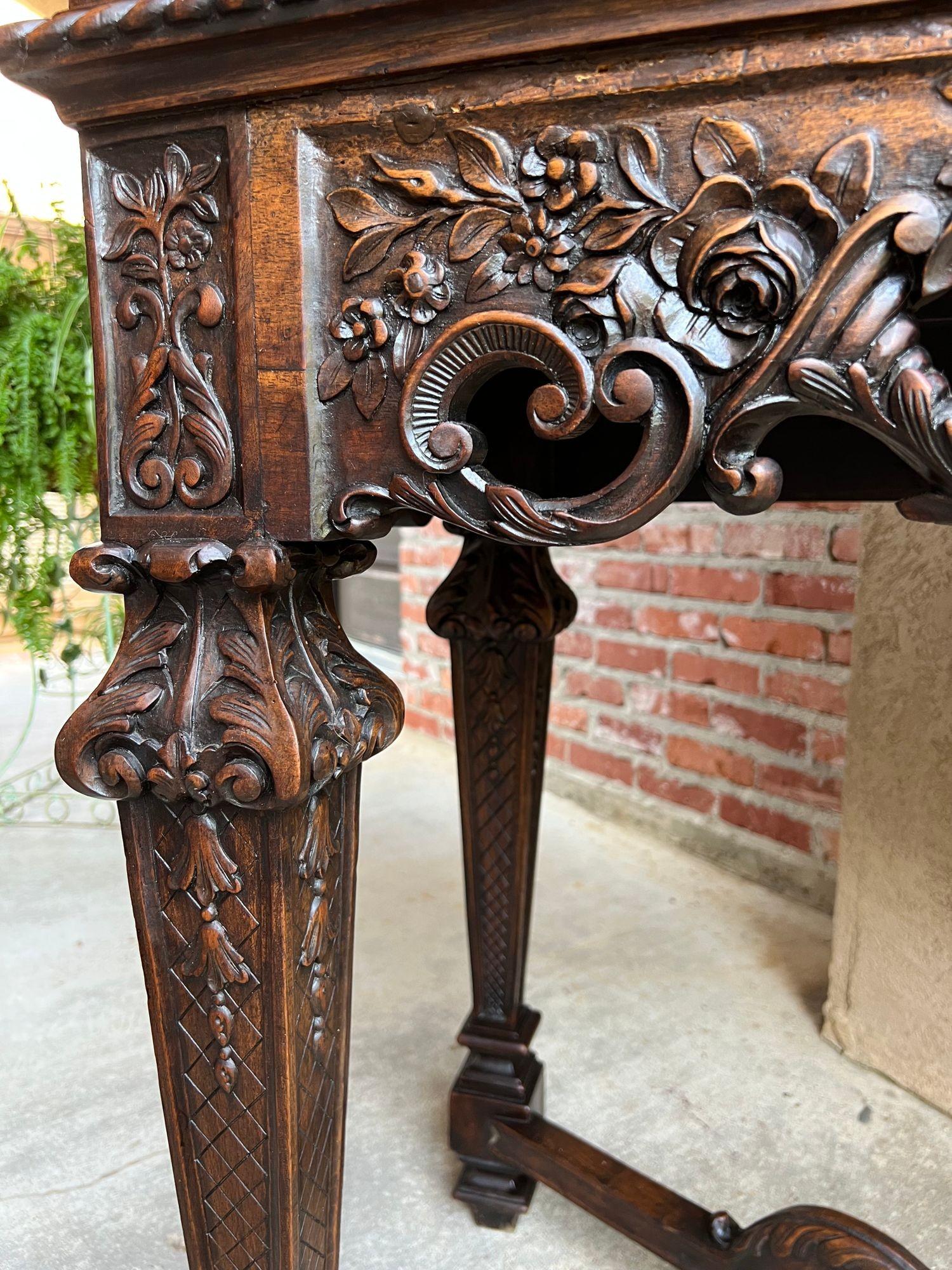 19th Century, French Carved Walnut Cabinet Bar Renaissance Wine Server Baroque For Sale 7