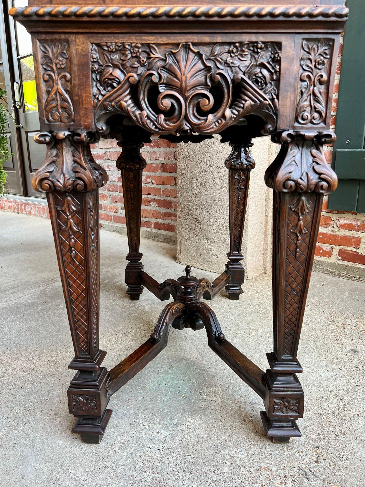 Late 19th Century 19th Century, French Carved Walnut Cabinet Bar Renaissance Wine Server Baroque For Sale