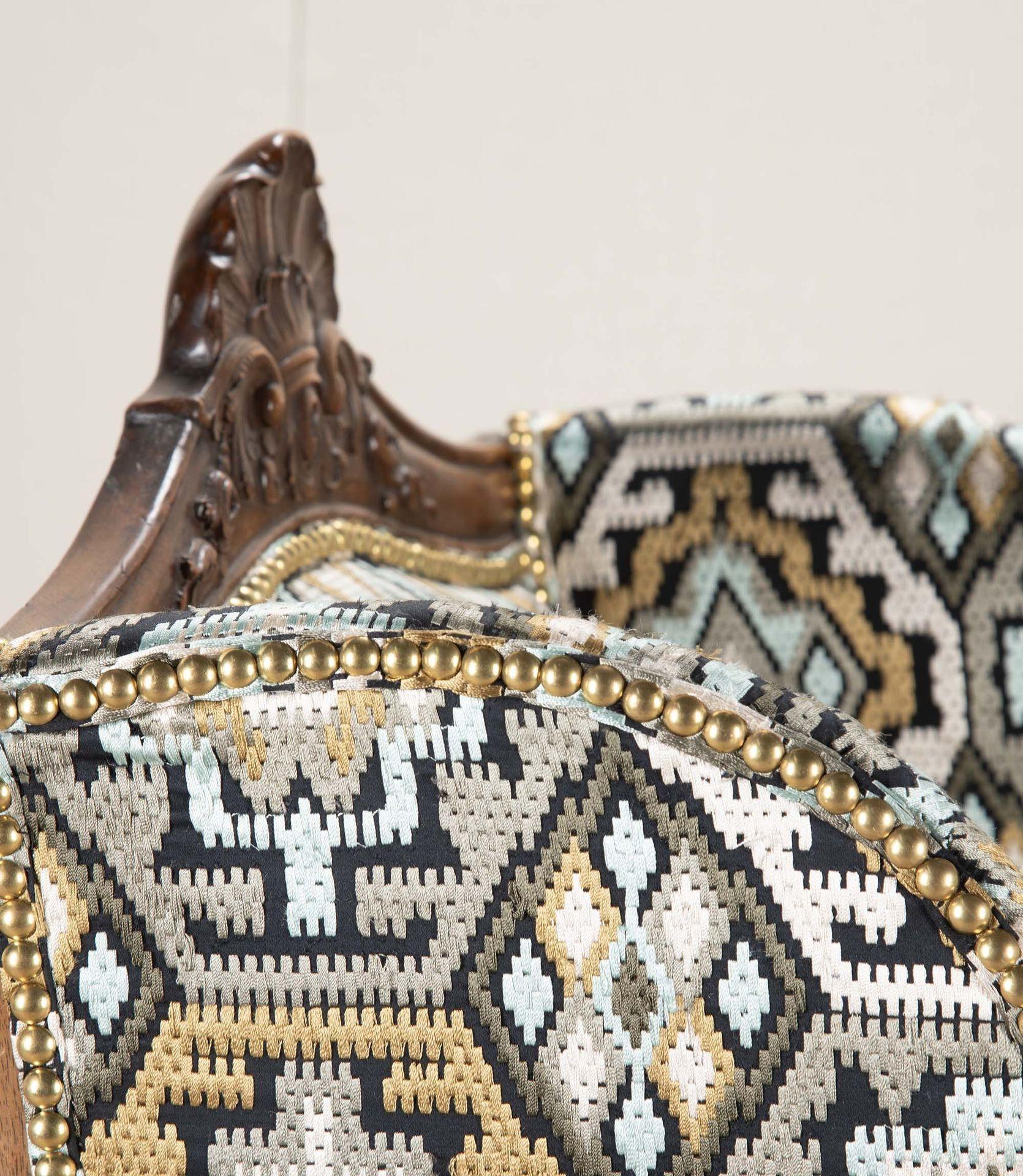 19th Century French Carved Walnut Open Armchair For Sale 6