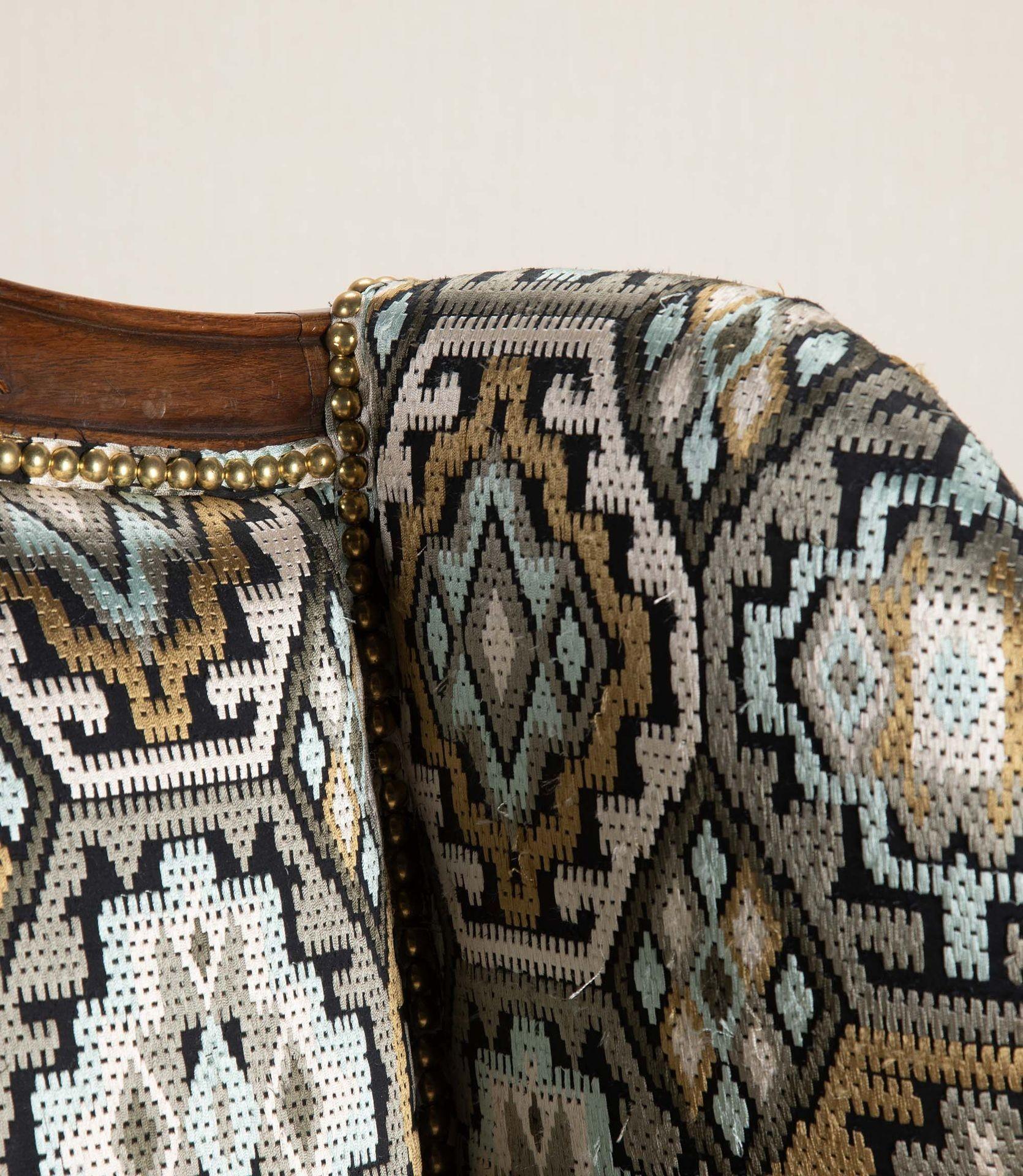 19th Century French Carved Walnut Open Armchair For Sale 7