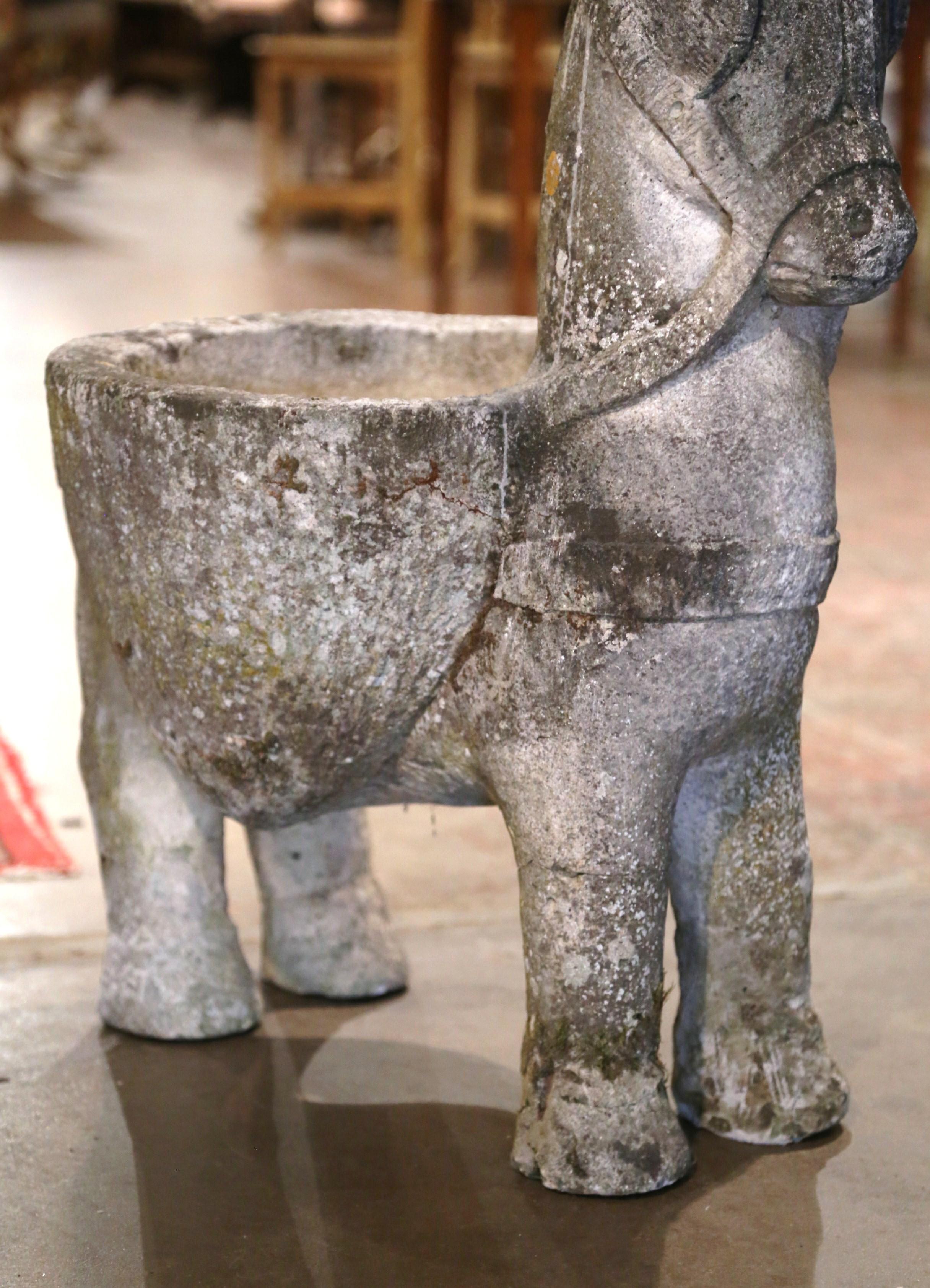 concrete donkey planter for sale