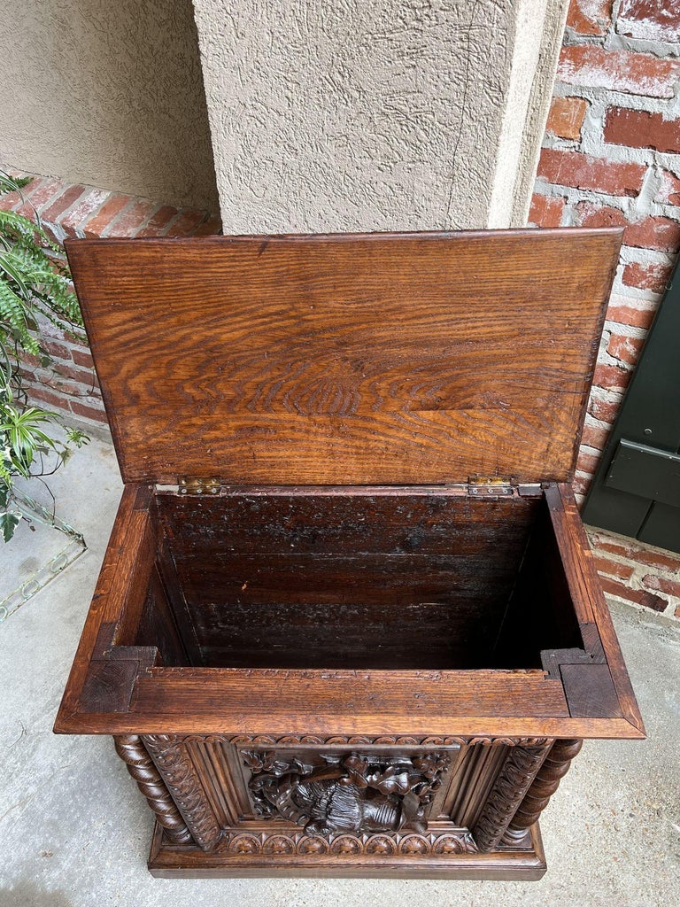 19th Century French Carved Wine Cellarette Black Forest Chest