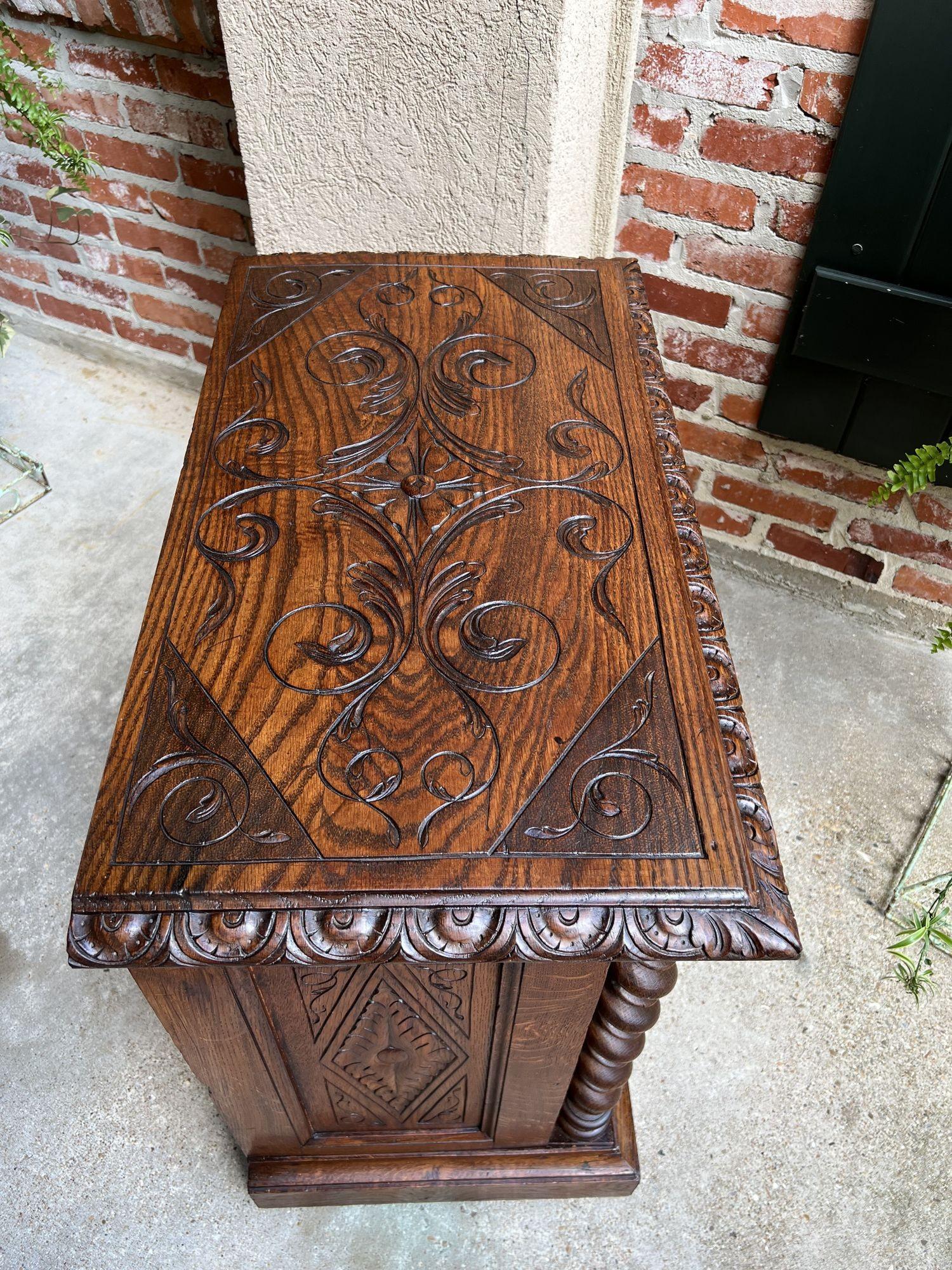 19th Century French Carved Wine Cellarette Cabinet Black Forest Chest Hog Boar For Sale 9