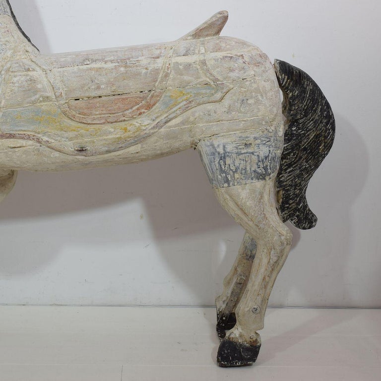 19th Century French Carved Wood Carousel Horse For Sale 8