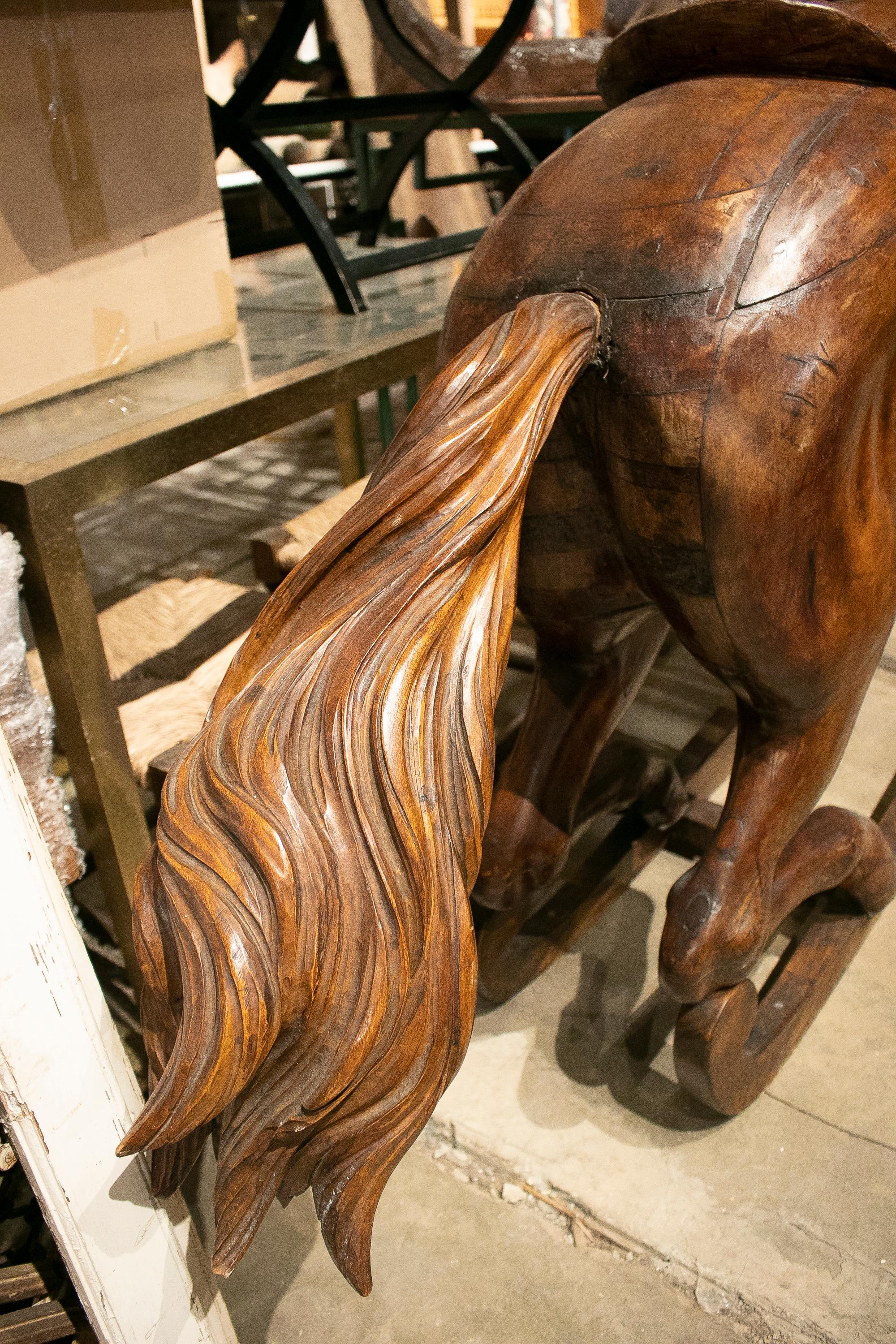 19th Century French Carved Wood Carousel Horse 12