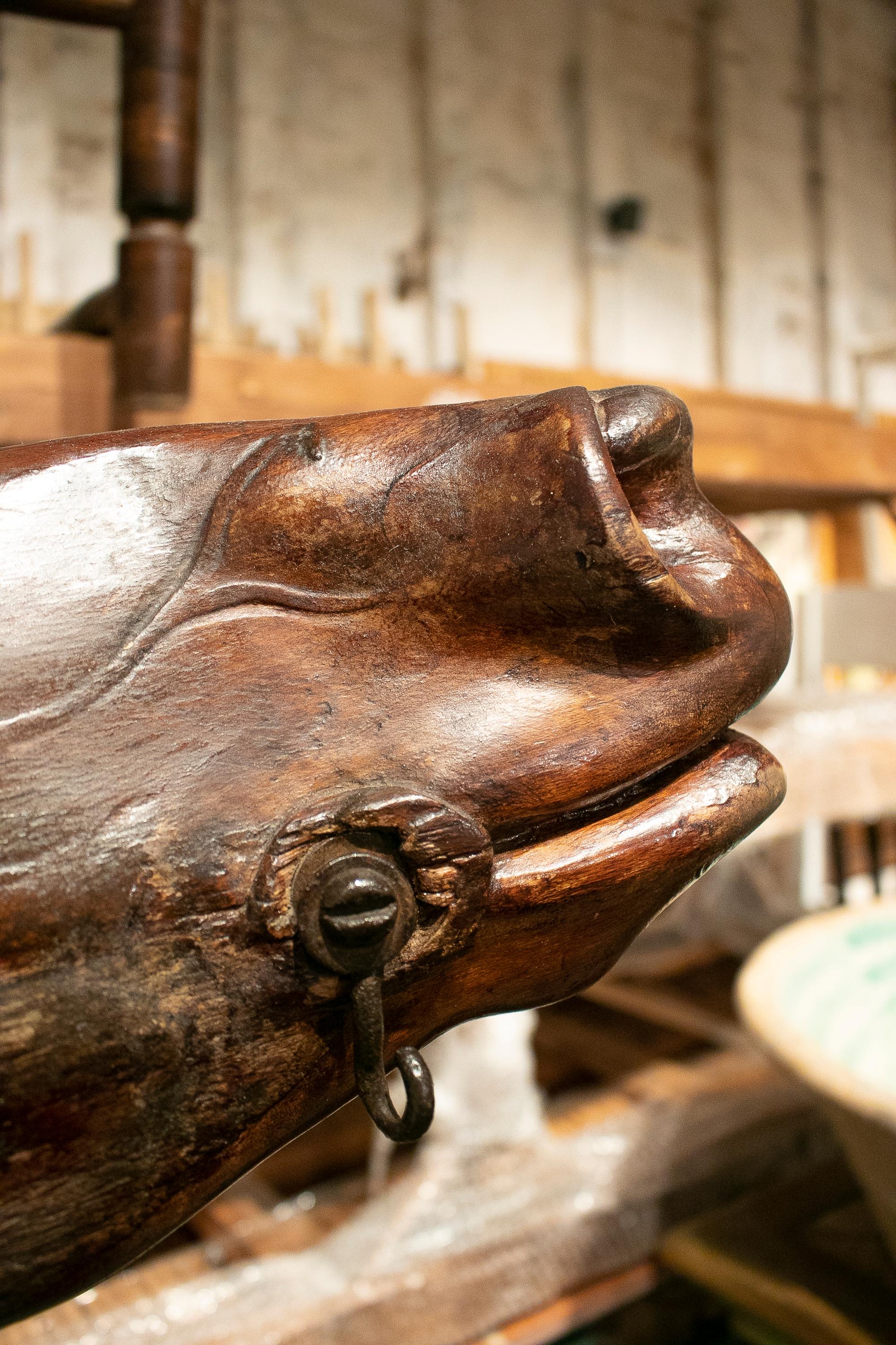 19th Century French Carved Wood Carousel Horse In Good Condition In Marbella, ES