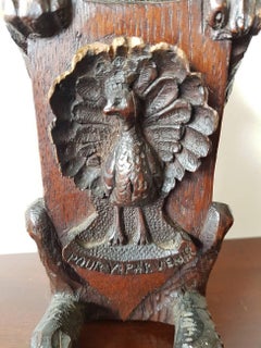 19th Century French Carved Wooden Lion
