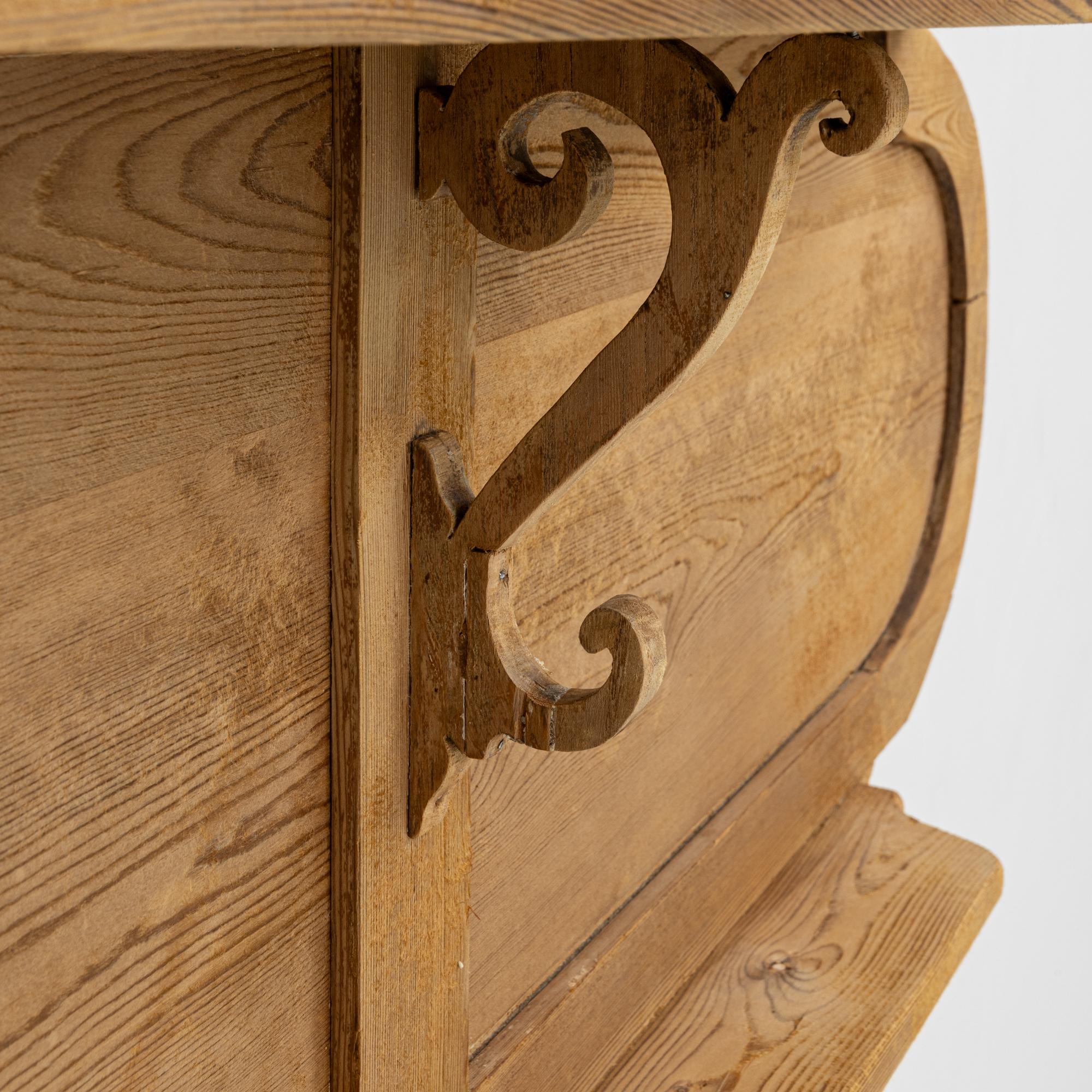 19. Jahrhundert Französisch geschnitzt hölzerne Wandregal im Angebot 6