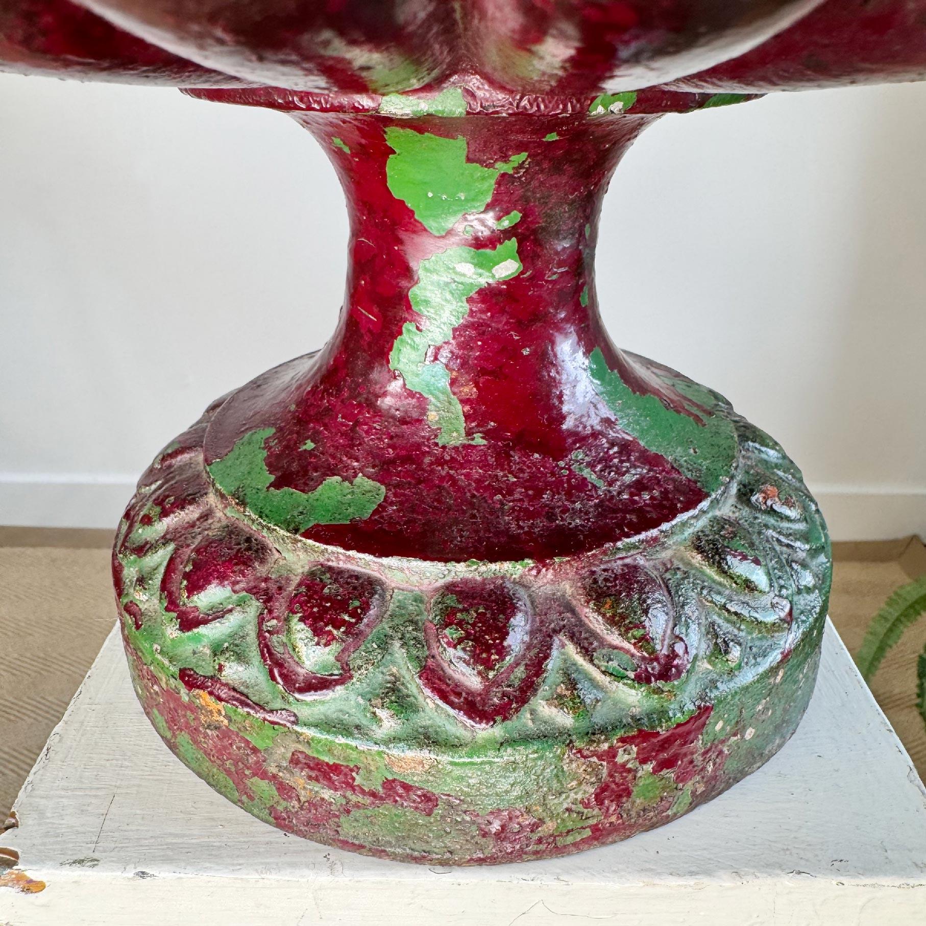 Mid-19th Century 19th Century French Cast Iron Alfred Corneau Urn For Sale
