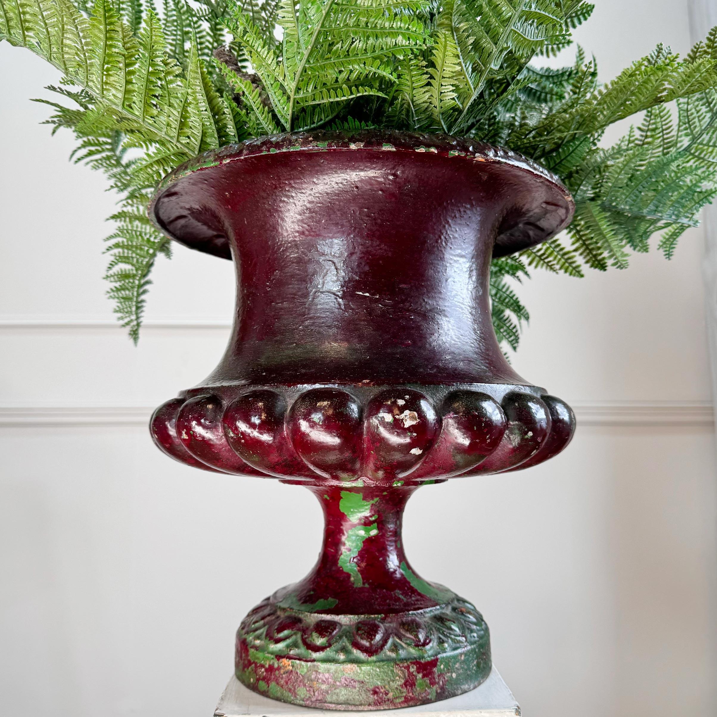 19th Century French Cast Iron Alfred Corneau Urn For Sale 1