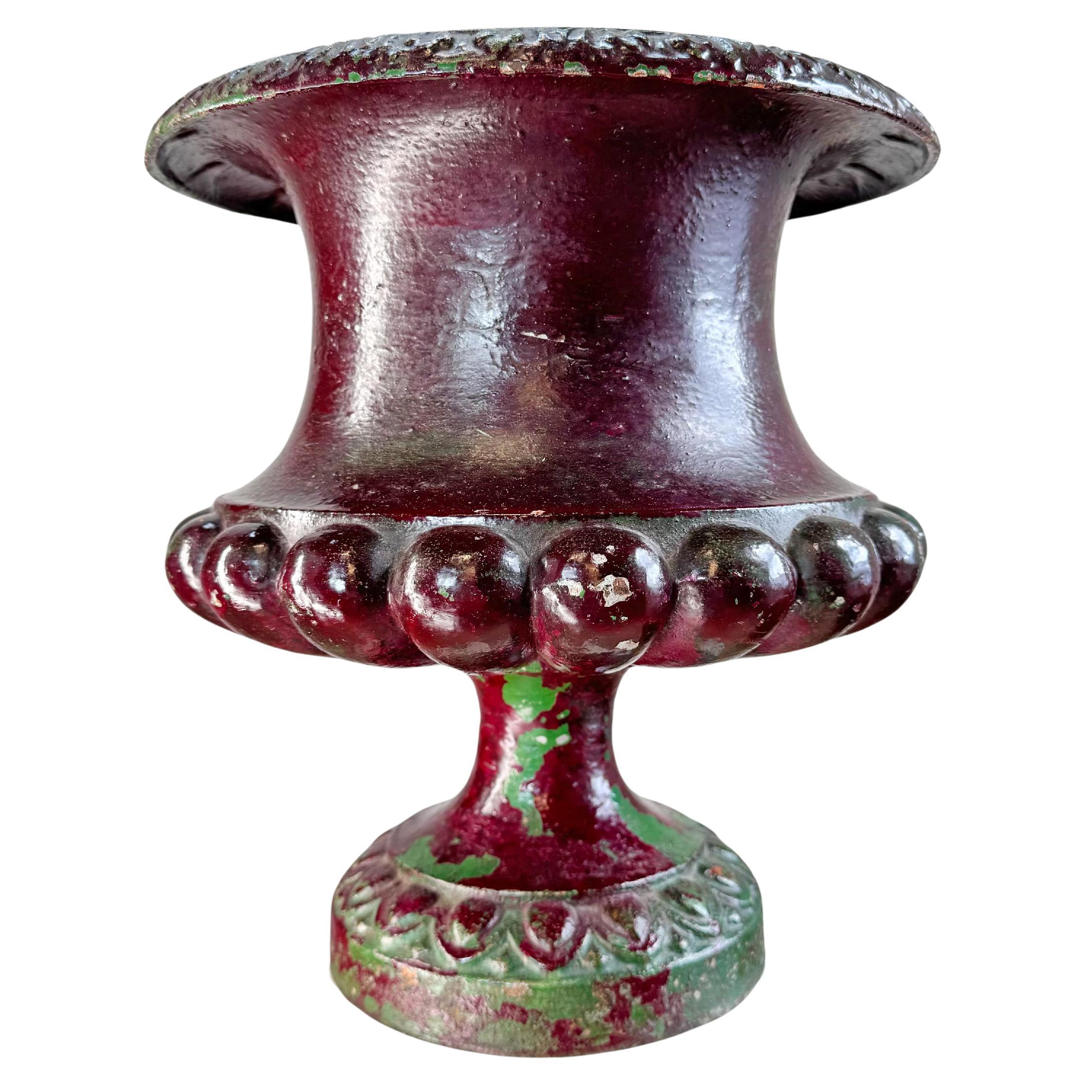 19th Century French Cast Iron Alfred Corneau Urn For Sale