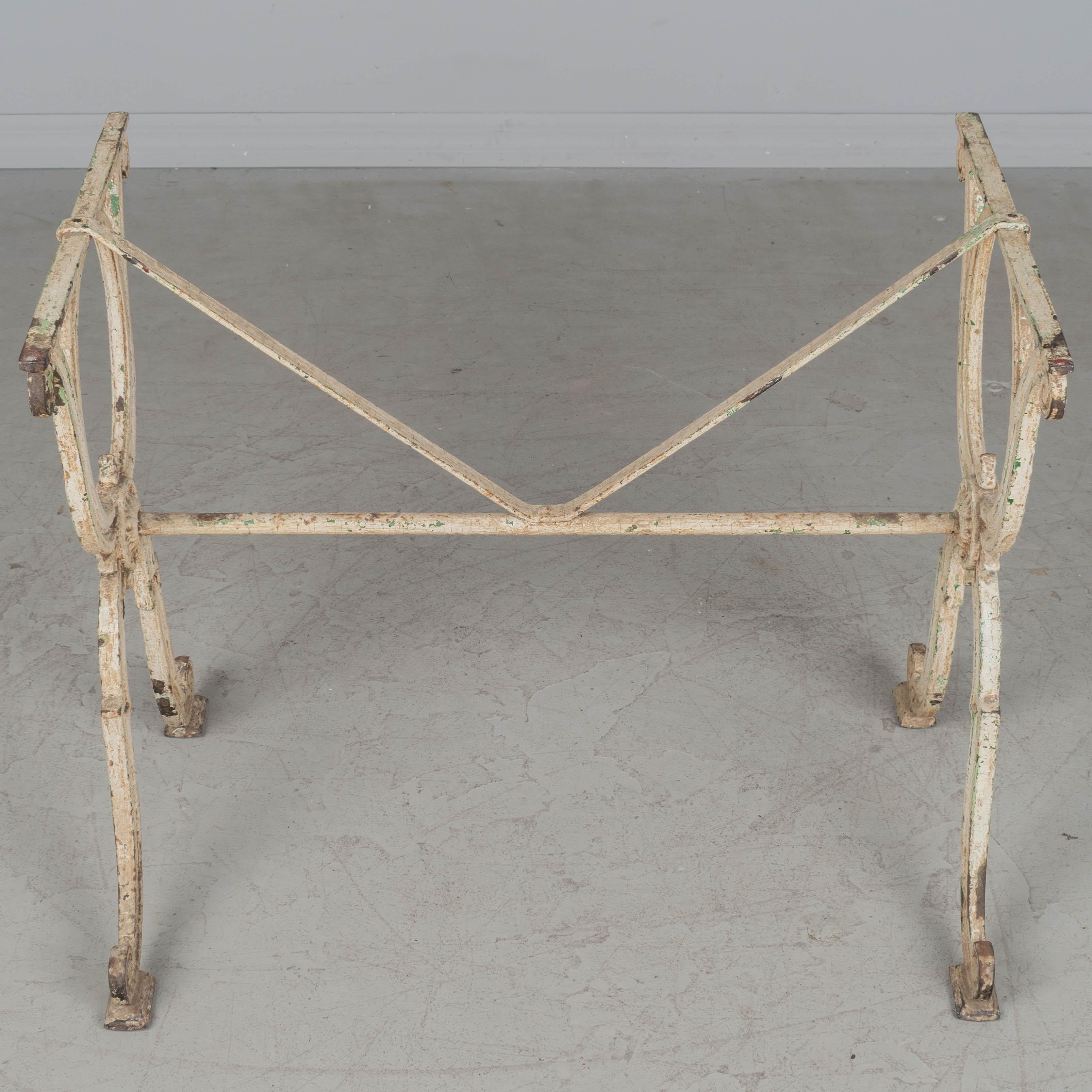 19th Century French Cast Iron Bistro Table Base For Sale 1