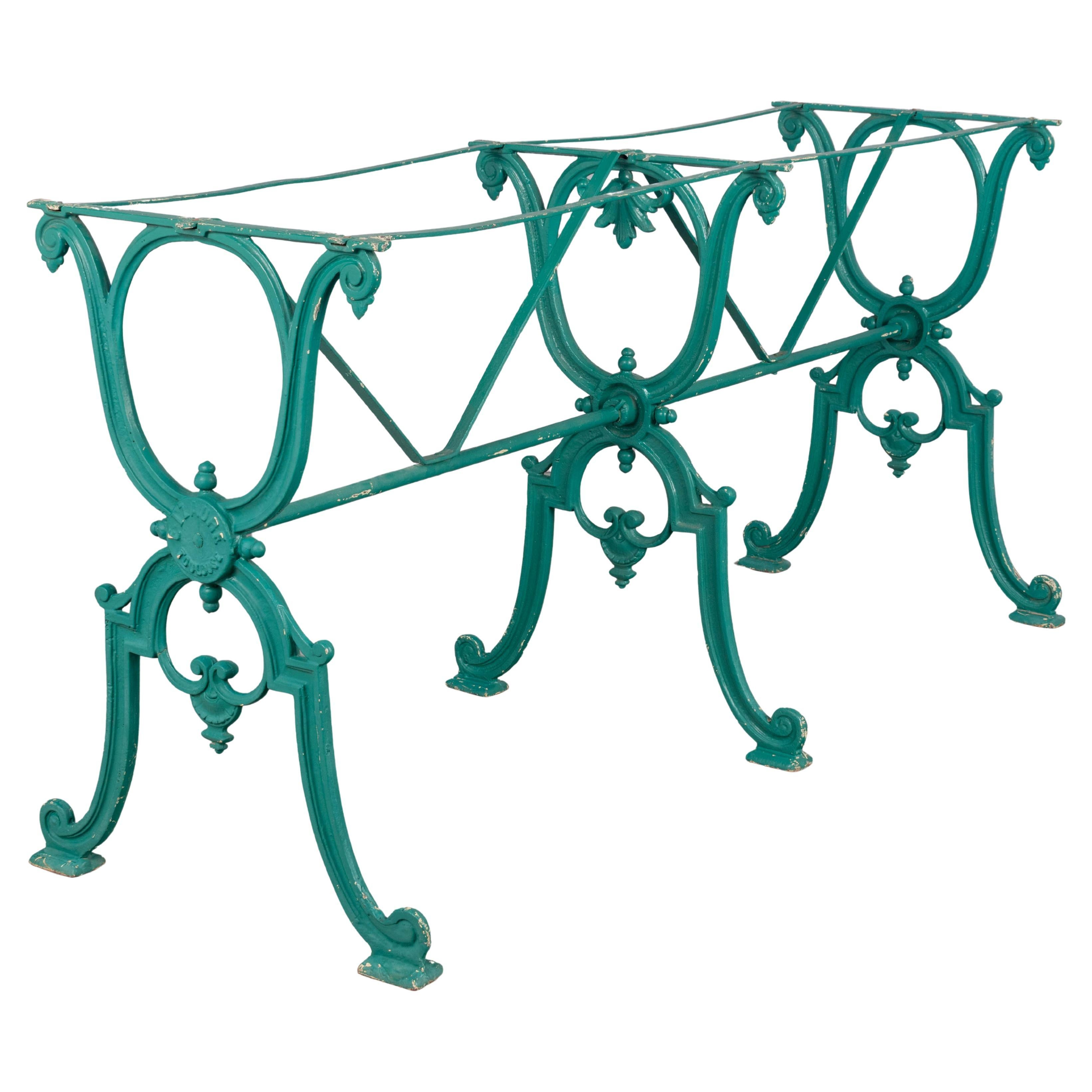 19th Century French Cast Iron Bistro Table Base