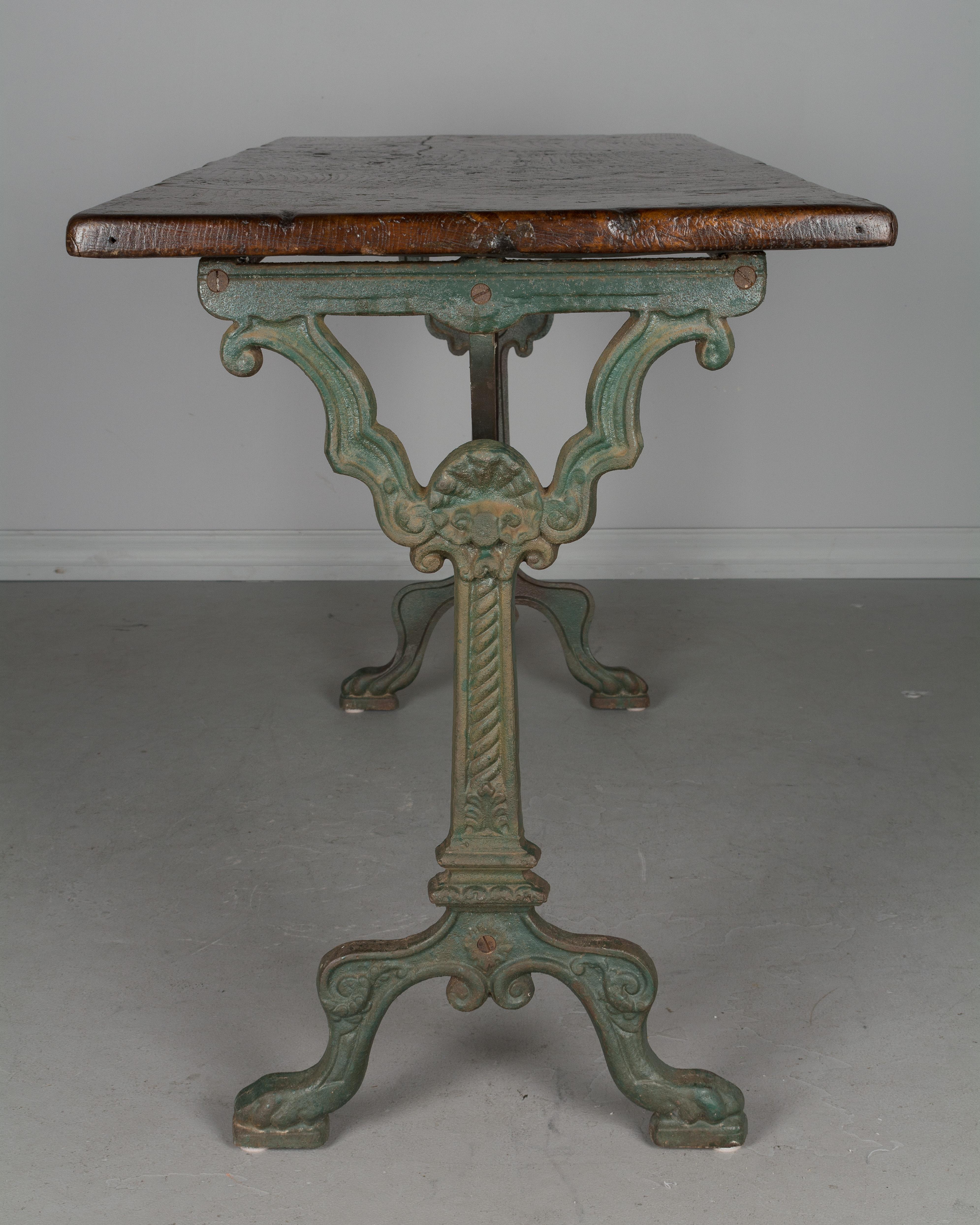 French Provincial 19th Century French Cast Iron Bistro Table