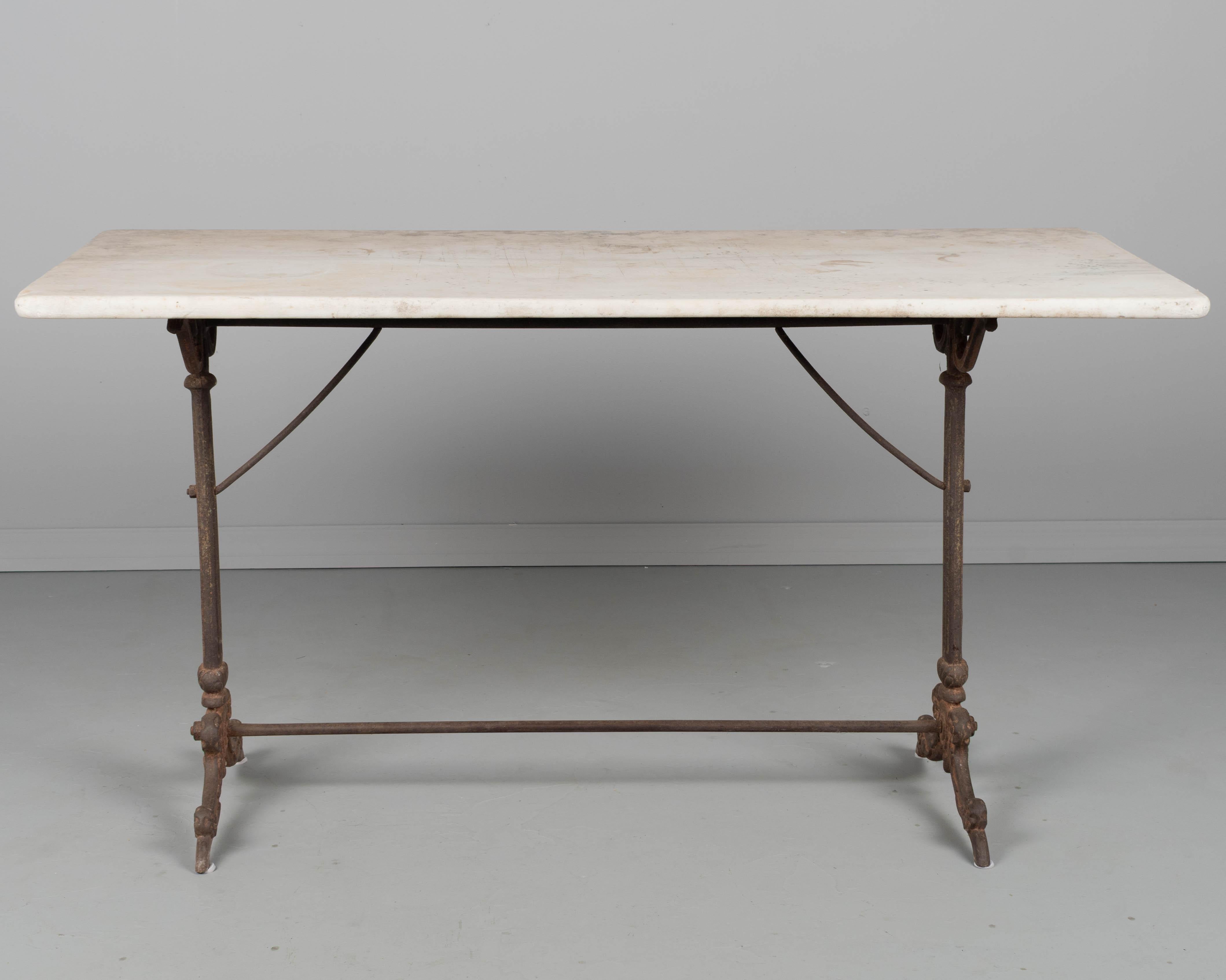Beaux Arts 19th Century French Cast Iron Bistro Table For Sale