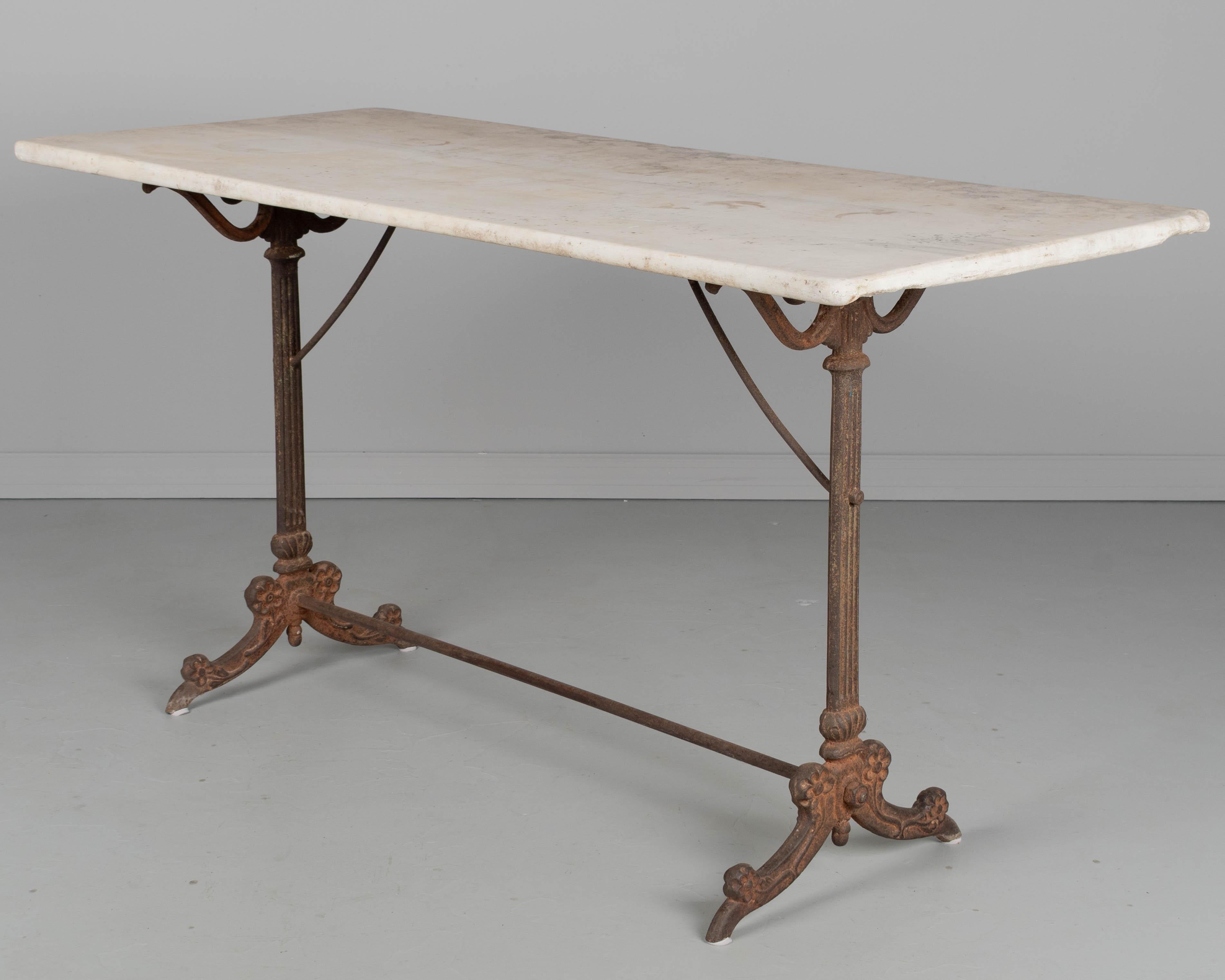 19th Century French Cast Iron Bistro Table In Good Condition For Sale In Winter Park, FL
