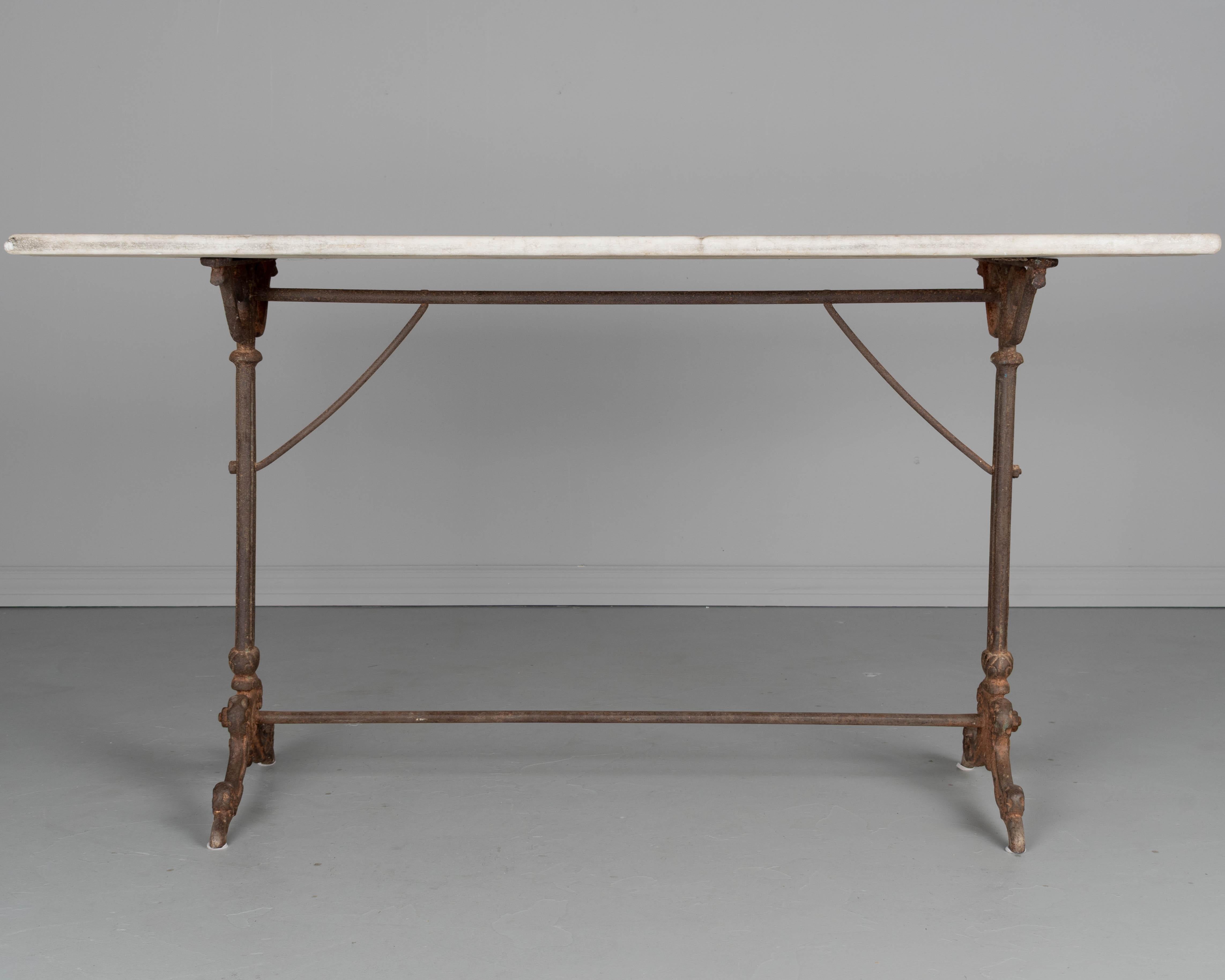 19th Century French Cast Iron Bistro Table For Sale 2