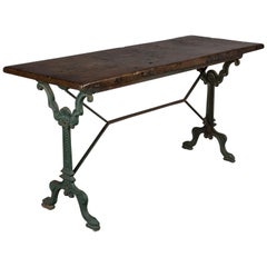 19th Century French Cast Iron Bistro Table