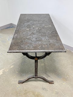 19th Century French Cast Iron Bistro Table, L. Buchon St. Etienne Foundry