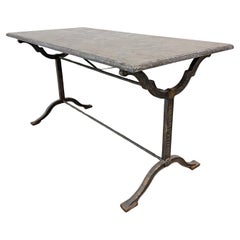 19th Century French Cast Iron Bistro Table, L. Buchon St. Etienne Foundry 19th Century French Cast Iron Bistro Table, L. Buchon St. Etienne Foundry