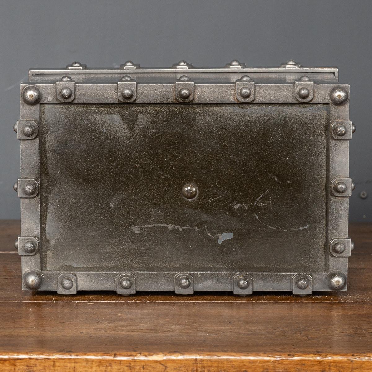 19th Century French Cast Iron Bound Strong Box, circa 1850 5