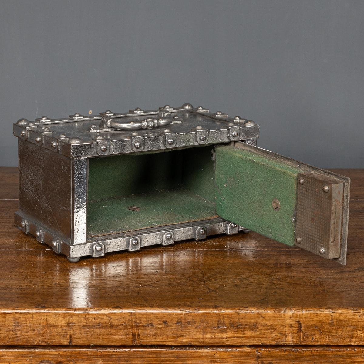 19th Century French Cast Iron Bound Strong Box, circa 1850 6