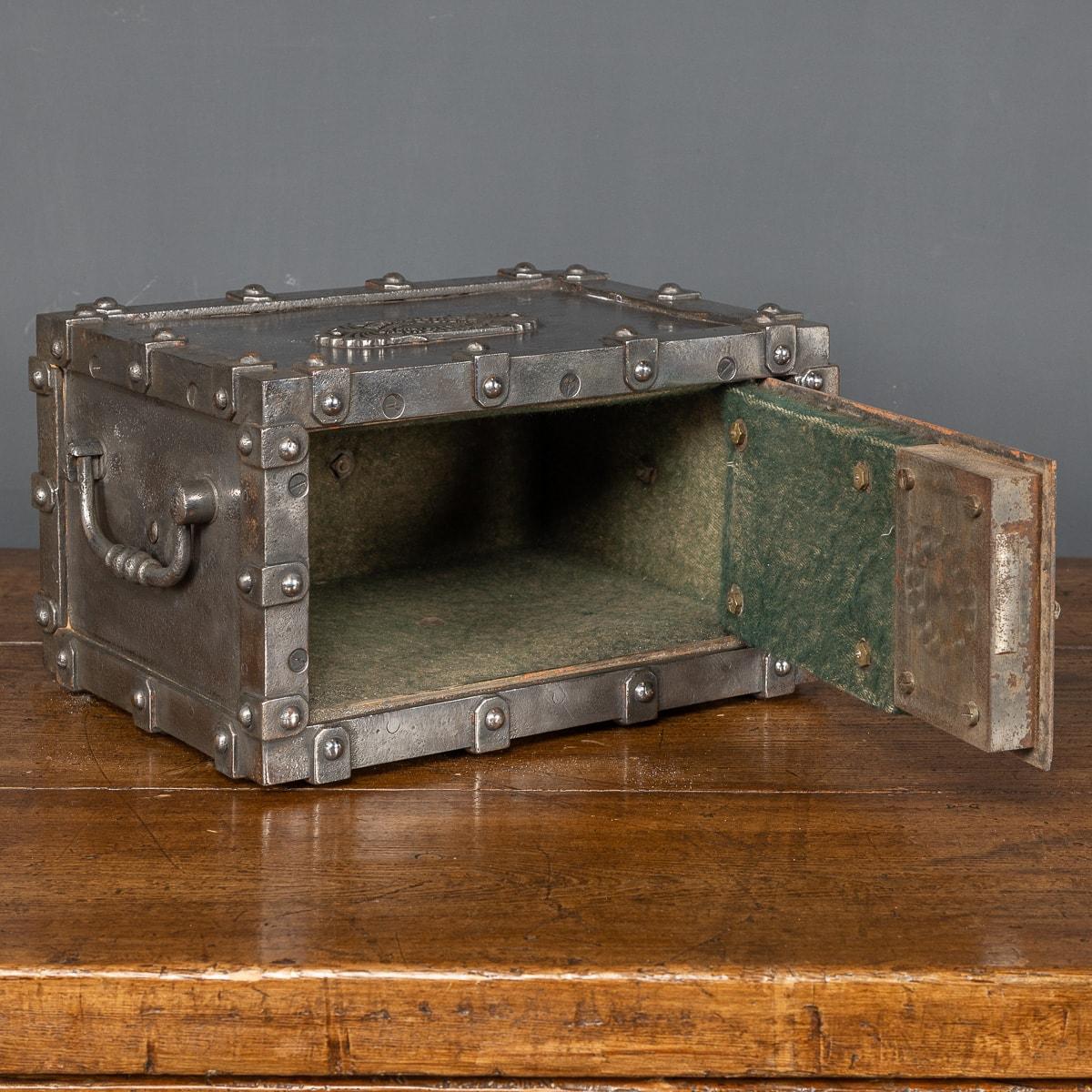 19th Century French Cast Iron Bound Strong Box, circa 1880 6
