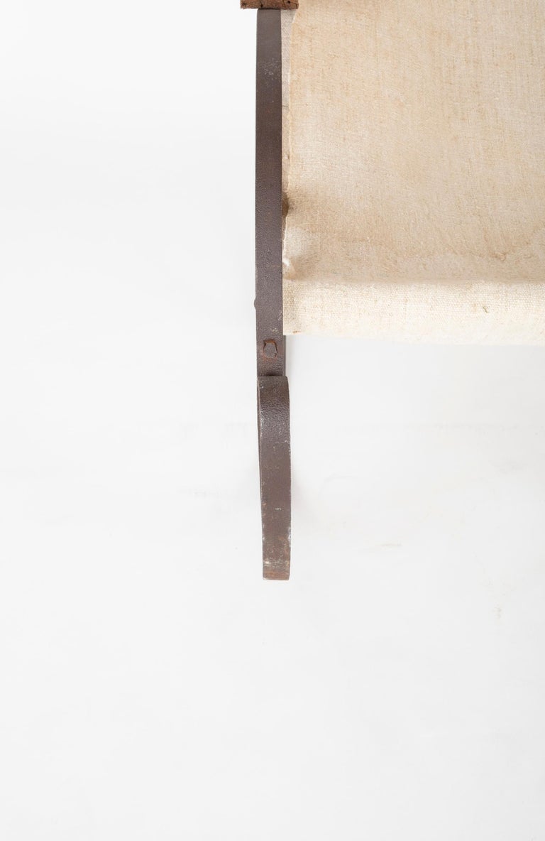 19th Century French Cast Iron and Canvas Rocking Chair at 1stDibs ...