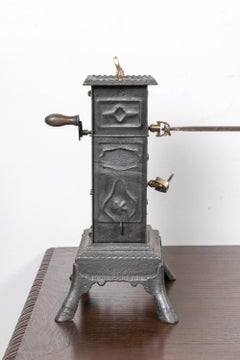 19th Century French Cast Iron Clockwork Rotisserie Spit Jack