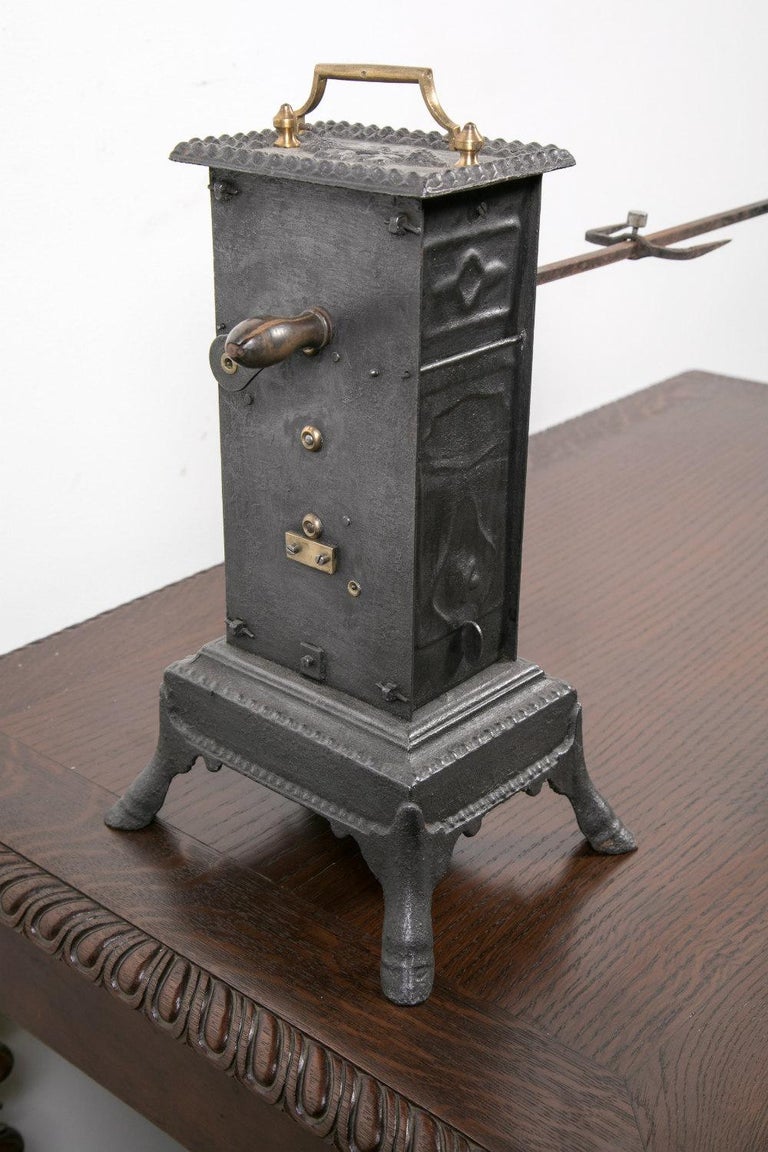 19th Century French Cast Iron Clockwork Rotisserie Spit Jack at 1stDibs