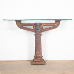 19th Century French Cast Iron Console