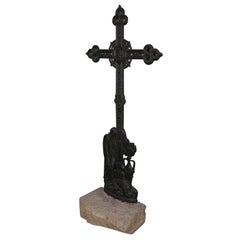 Antique 19th Century French Cast-Iron Cross