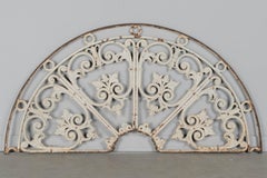 19th Century French Cast Iron Demilune Grille