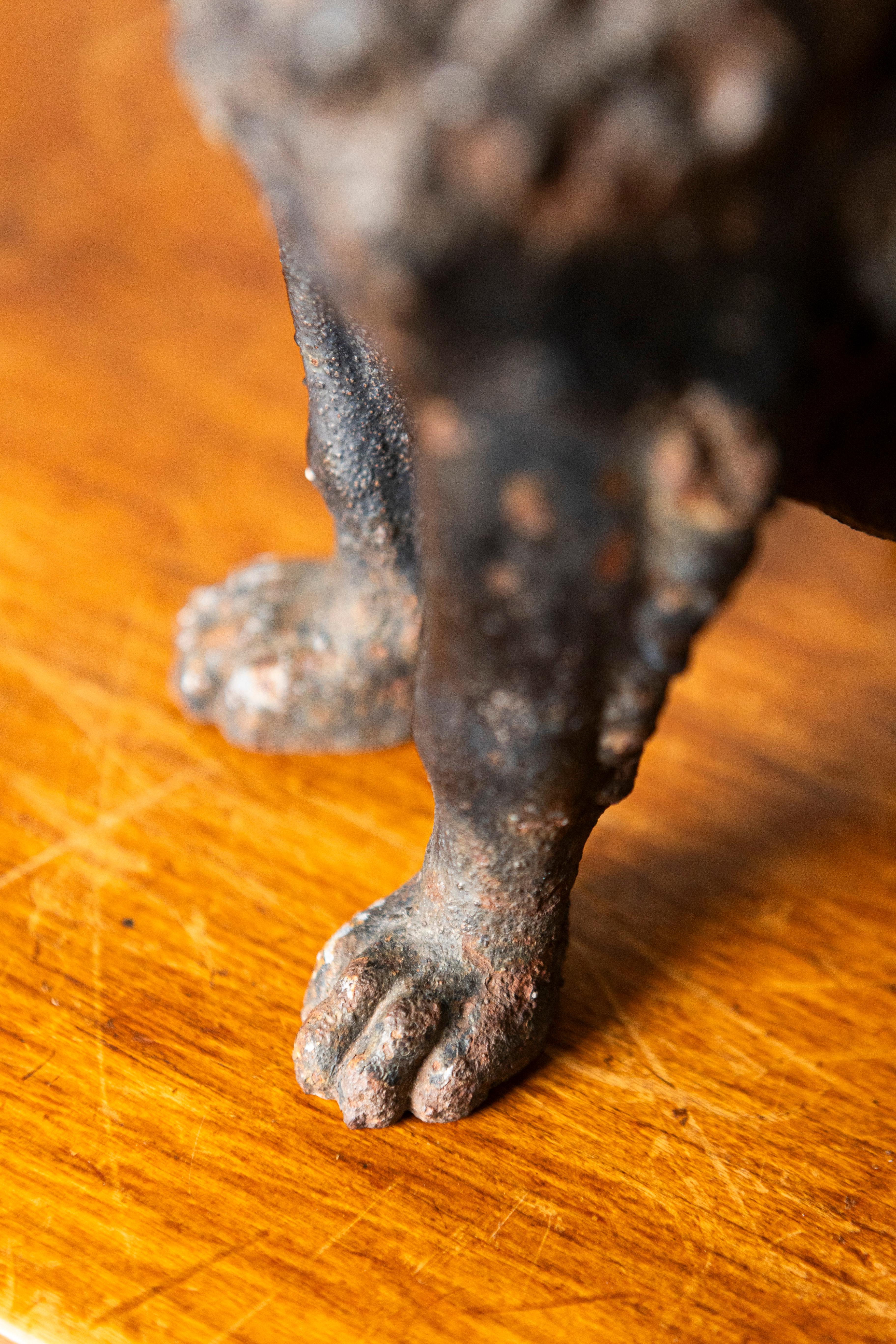 19th Century French Cast Iron Dog In Good Condition For Sale In Atlanta, GA
