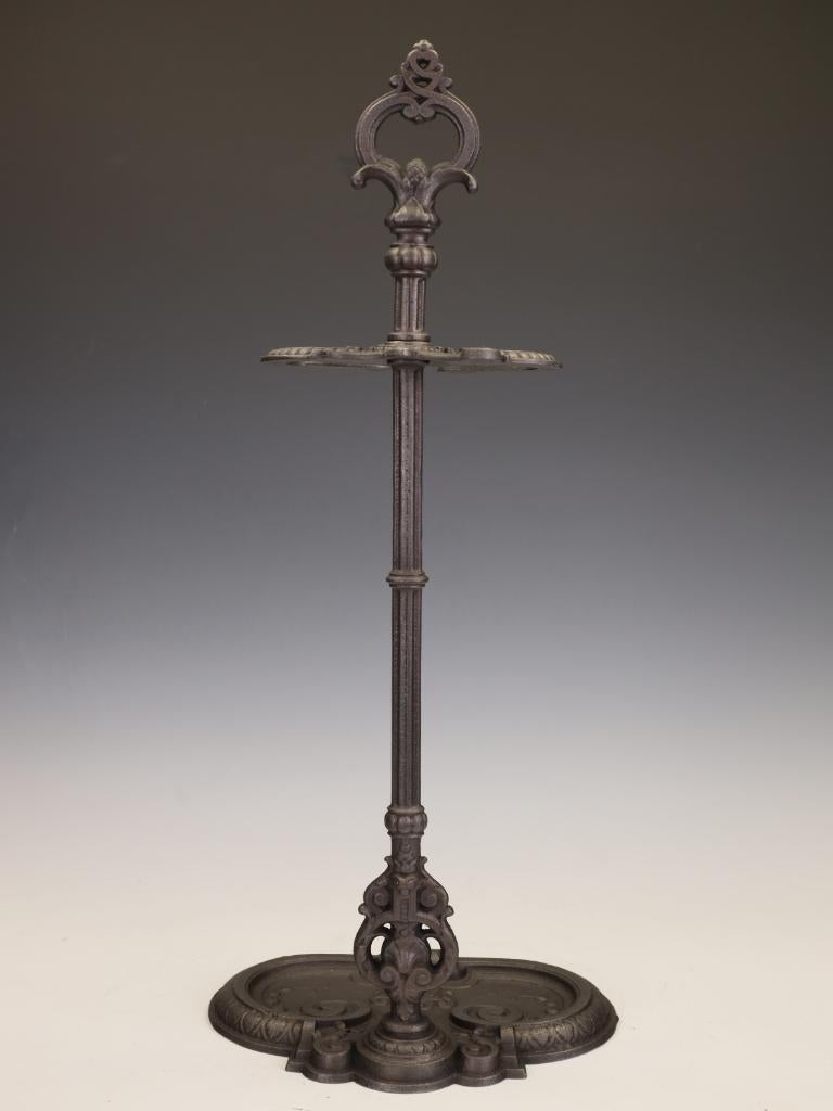 19th Century French Cast Iron Fireside Stick Stand For Sale 12