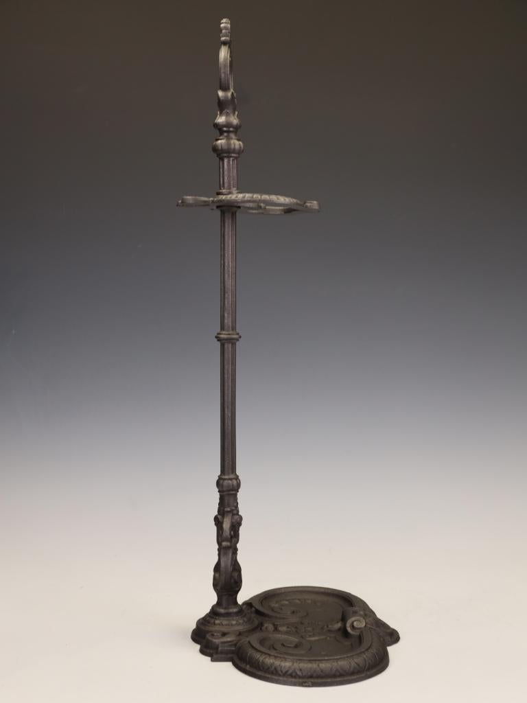 19th Century French Cast Iron Fireside Stick Stand For Sale 13