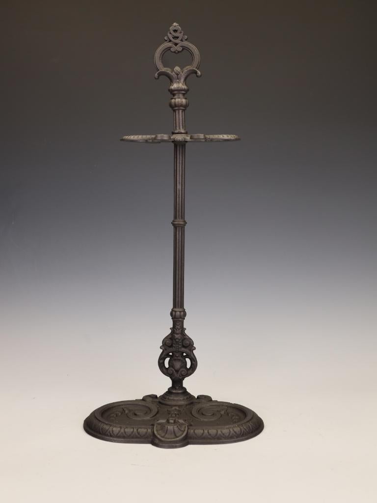 19th Century French Cast Iron Fireside Stick Stand For Sale 1