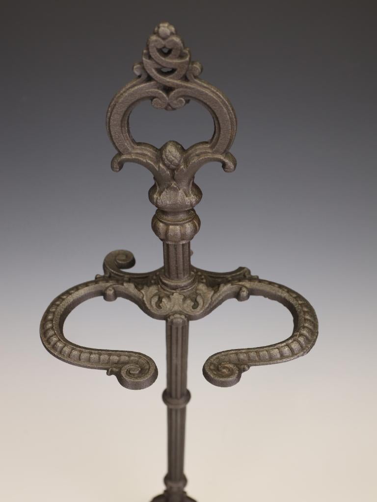 19th Century French Cast Iron Fireside Stick Stand For Sale 3