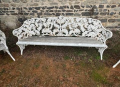 Ensemble de jardin en fonte français du 19e siècle