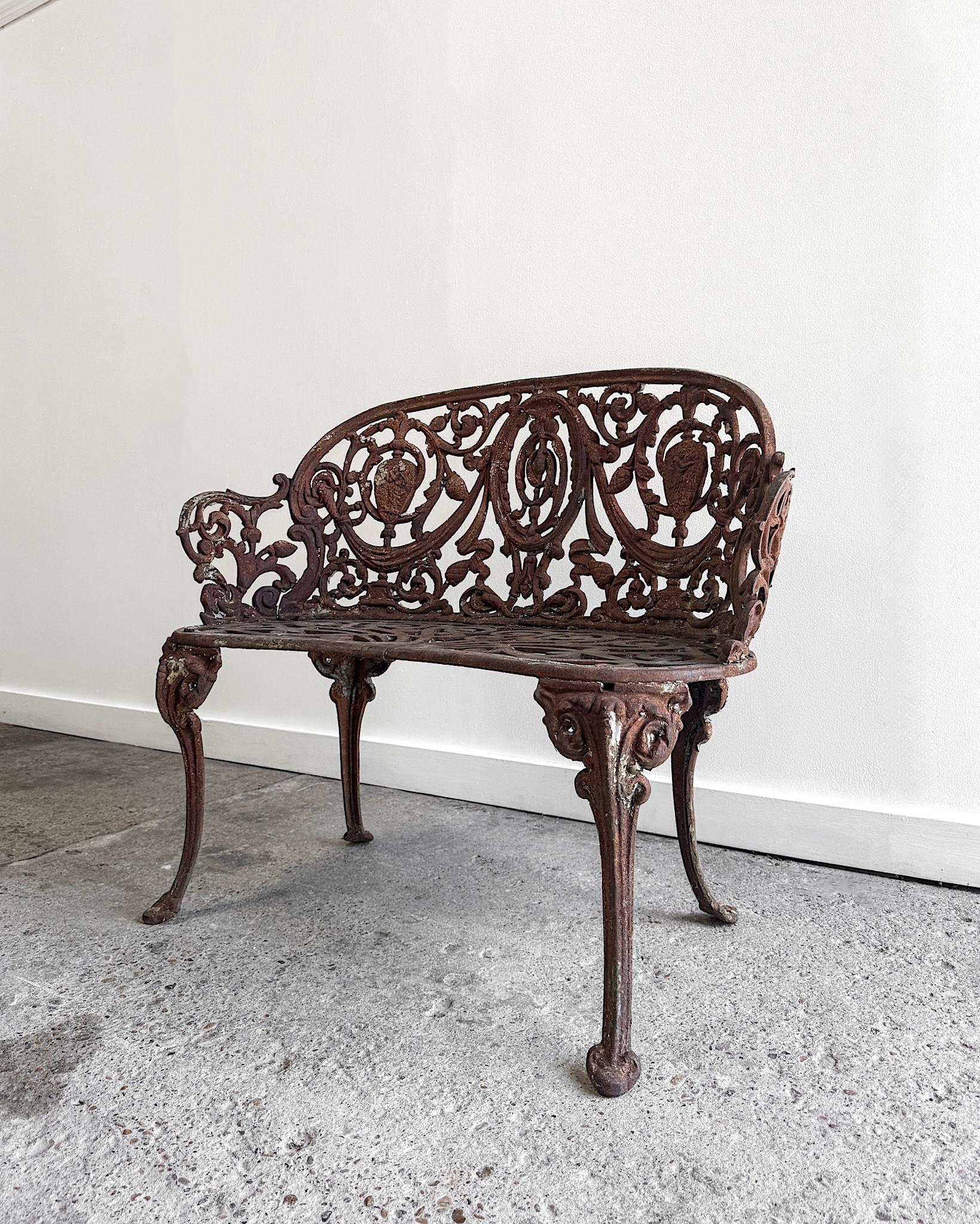 19th Century French Cast Iron Garden Settee For Sale 7