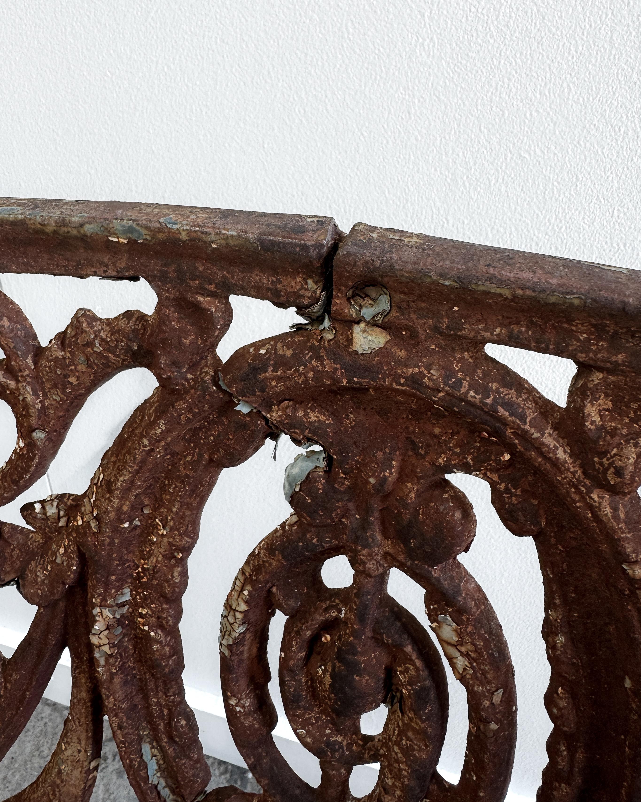 19th Century French Cast Iron Garden Settee For Sale 9