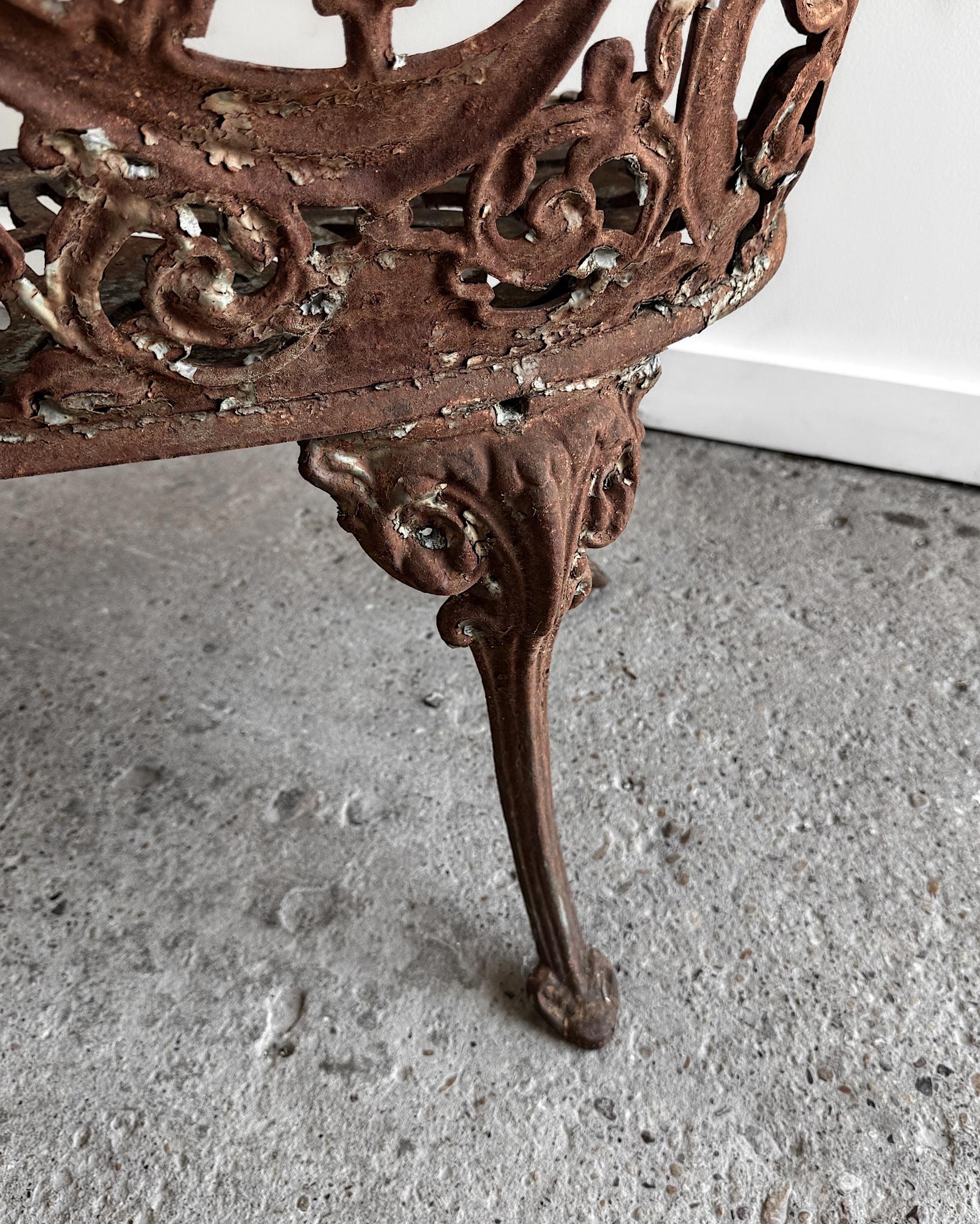 19th Century French Cast Iron Garden Settee For Sale 16