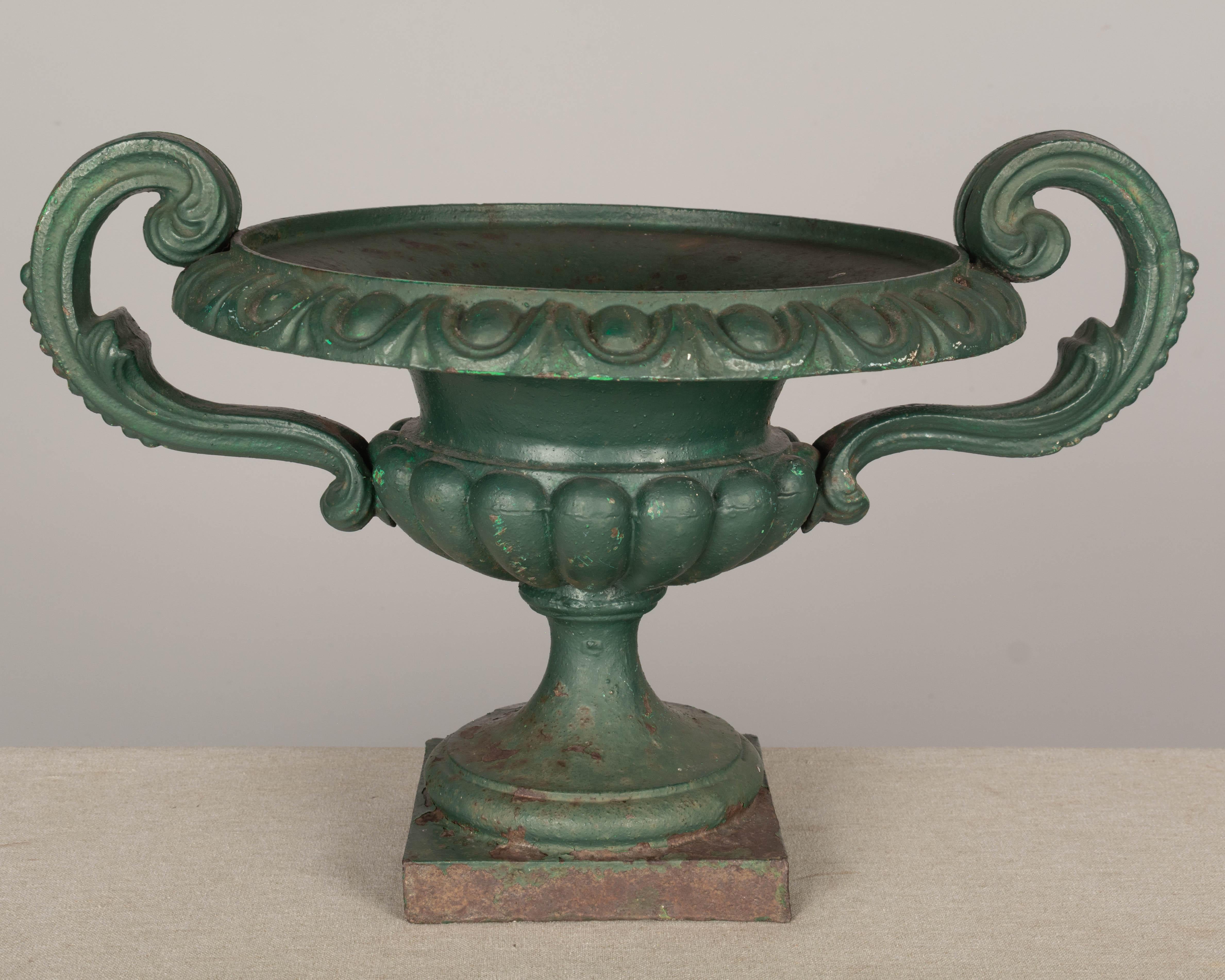 Beaux Arts 19th Century French Cast Iron Garden Urn For Sale