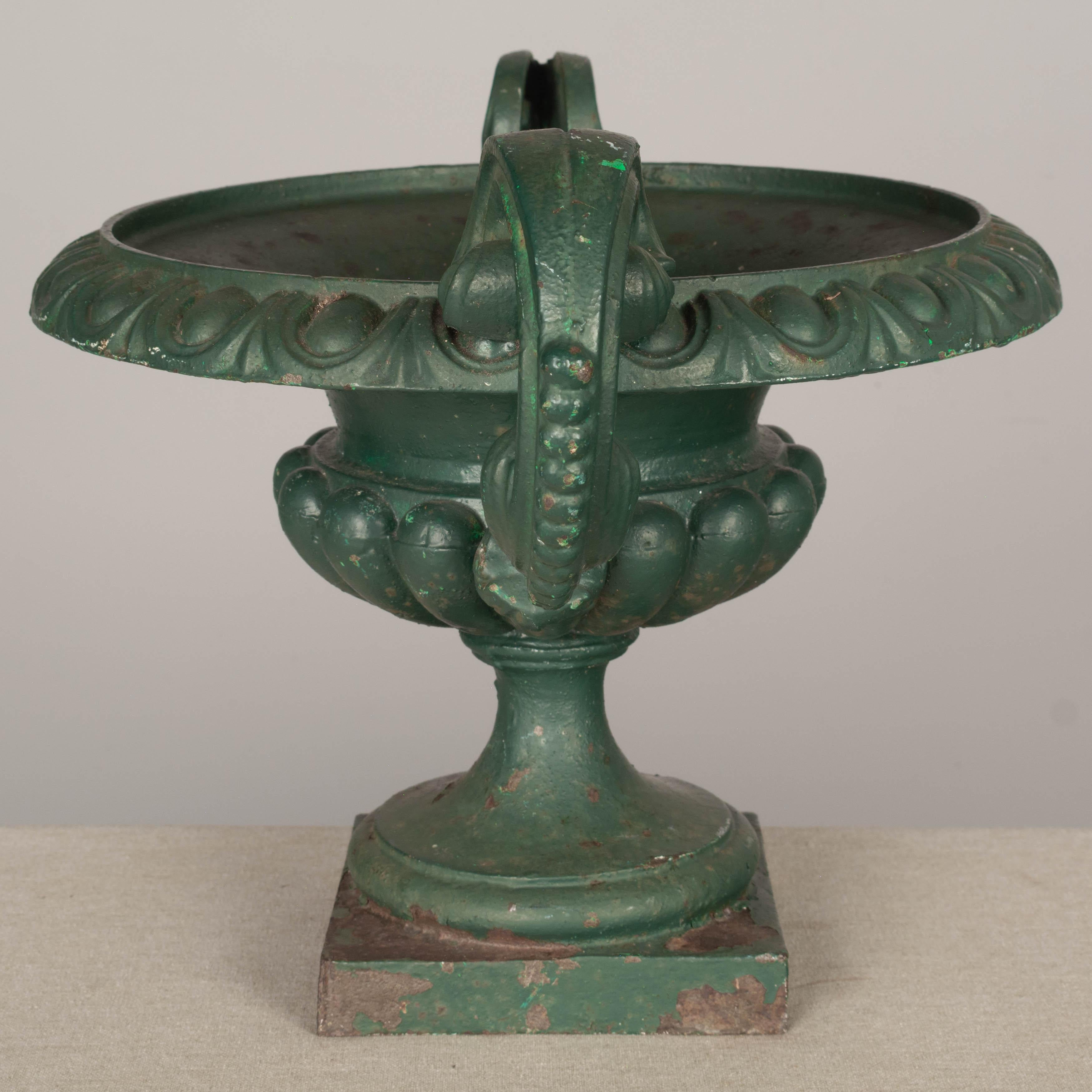 19th Century French Cast Iron Garden Urn In Good Condition For Sale In Winter Park, FL