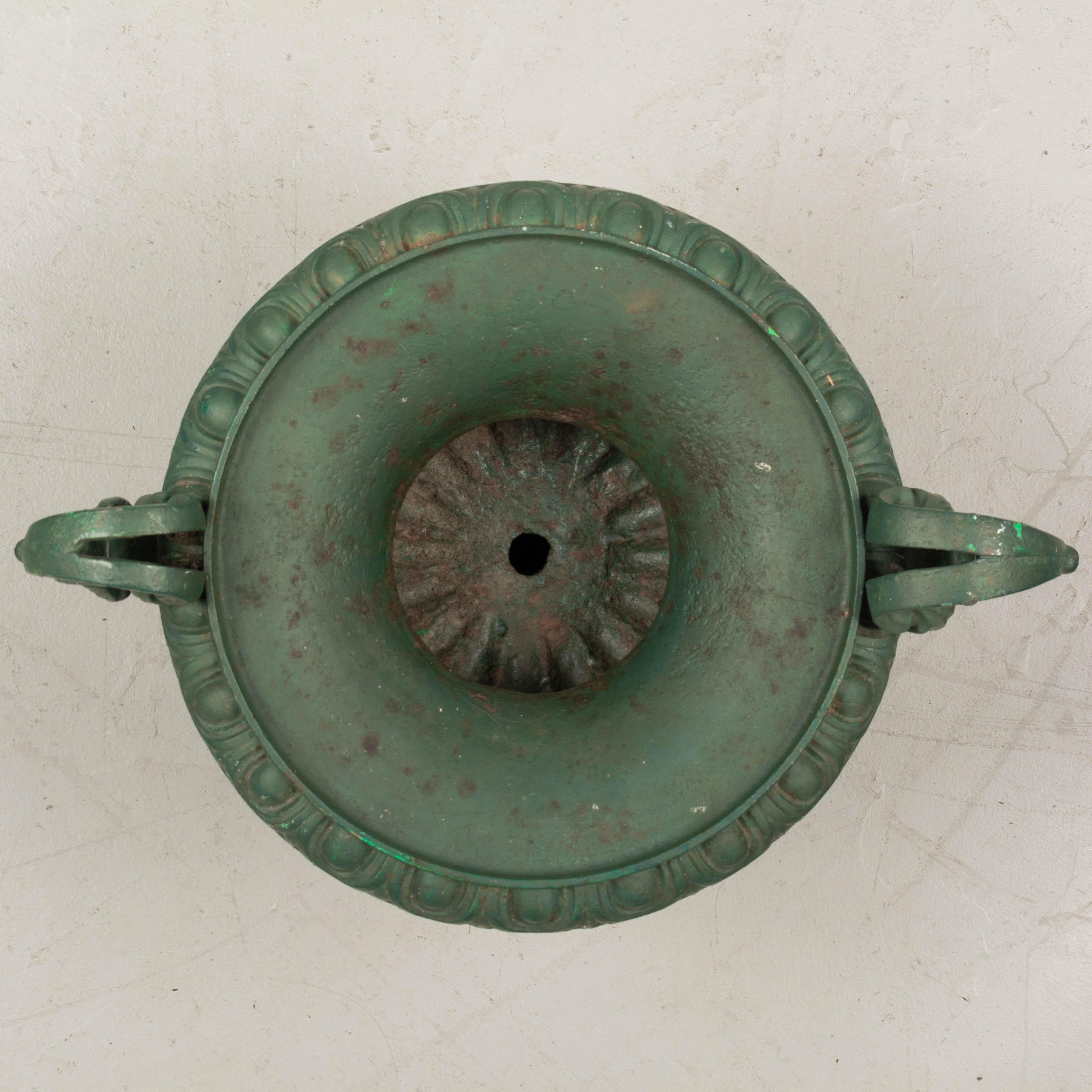 19th Century French Cast Iron Garden Urn 4